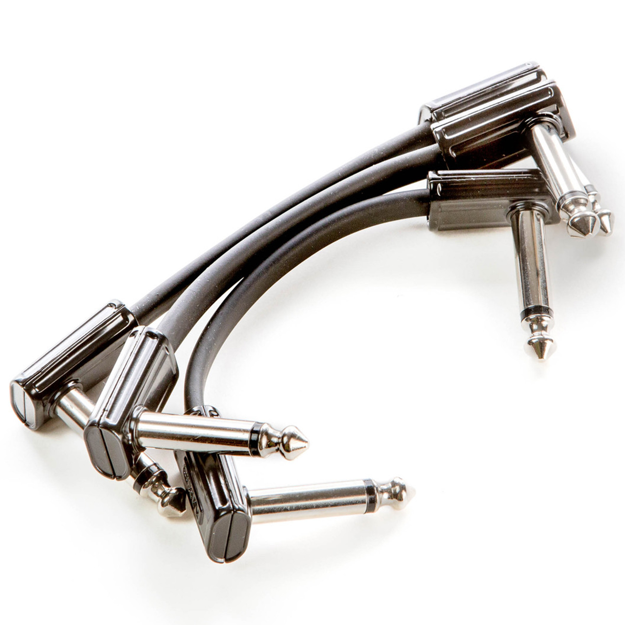 Jim Dunlop 3PDCPR03 Right Angle to Right Angle Ribbon Pedalboard Patch Cable - 3 inch (3-pack)