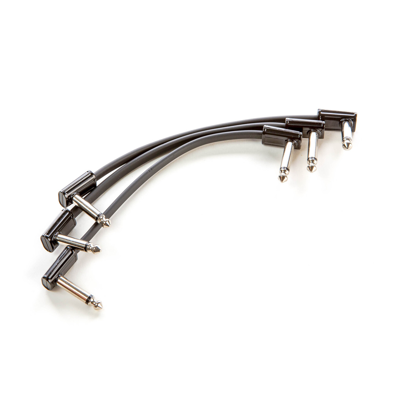 Jim Dunlop 3PDCPR06 MXR 6 inch Right Angle to Right Angle Ribbon Pedalboard Patch Cable - 3 Pieces