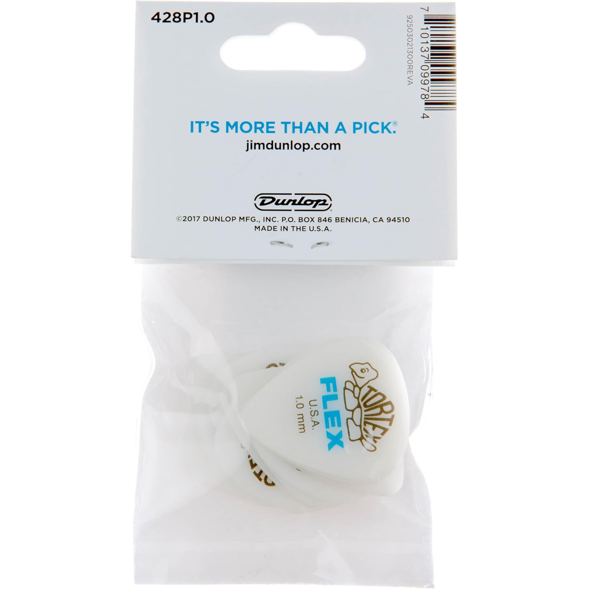 Jim Dunlop 428P1.0 Tortex® Flex Standard Guitar Picks 1.0mm - 12 Picks