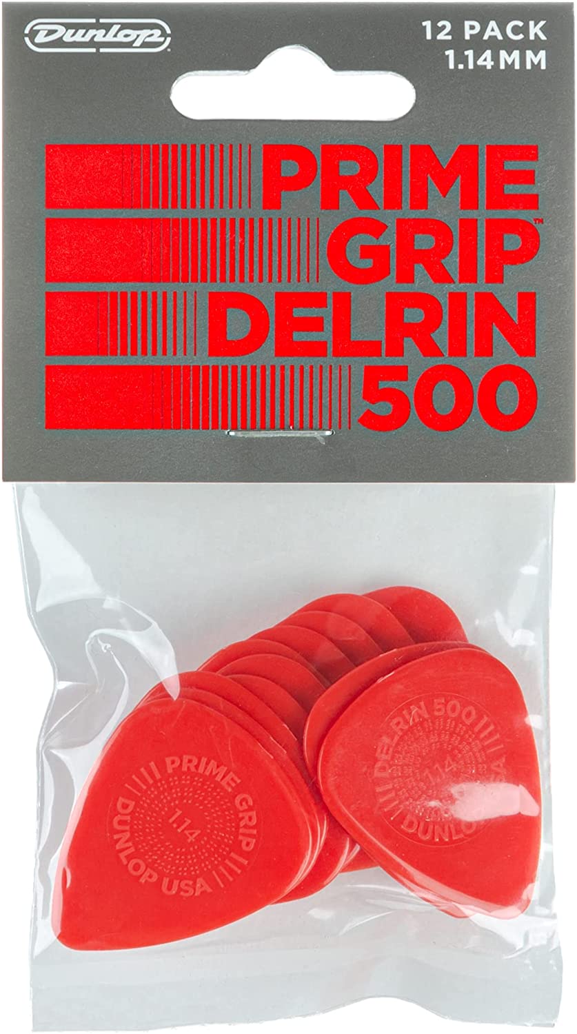 Jim Dunlop 450P1.14 Primegrip® Delrin 500 Pick 1.14MM - 12 Picks