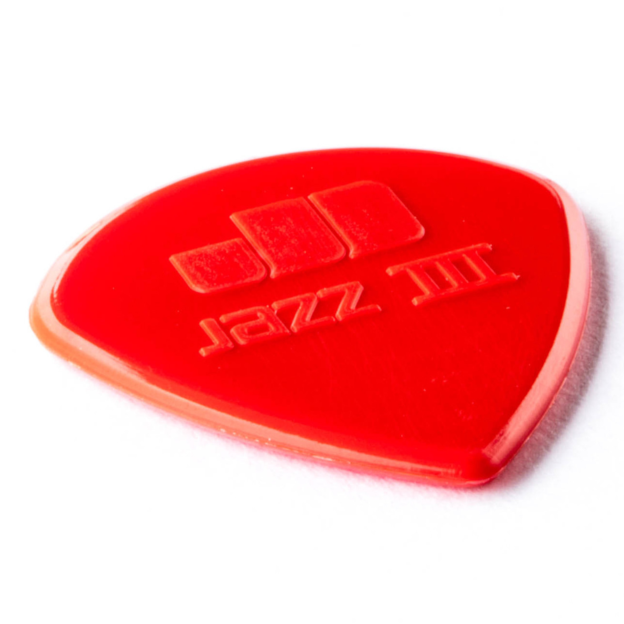 Jim Dunlop 47P3N Nylon Jazz III Red Point Tip Guitar Pick 1.38mm - 6 Picks