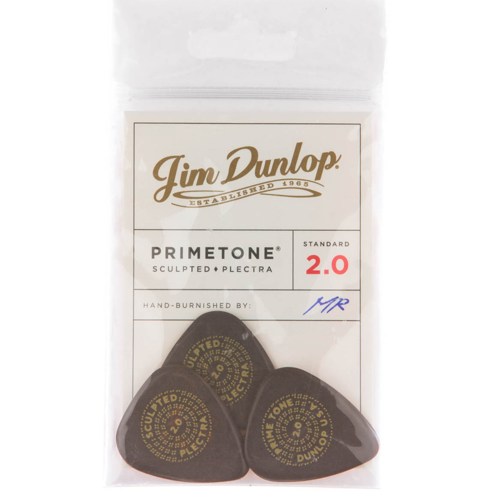 Jim Dunlop 511P2.0 Primetone Standard Smooth Pick 2.0mm - 3 Picks