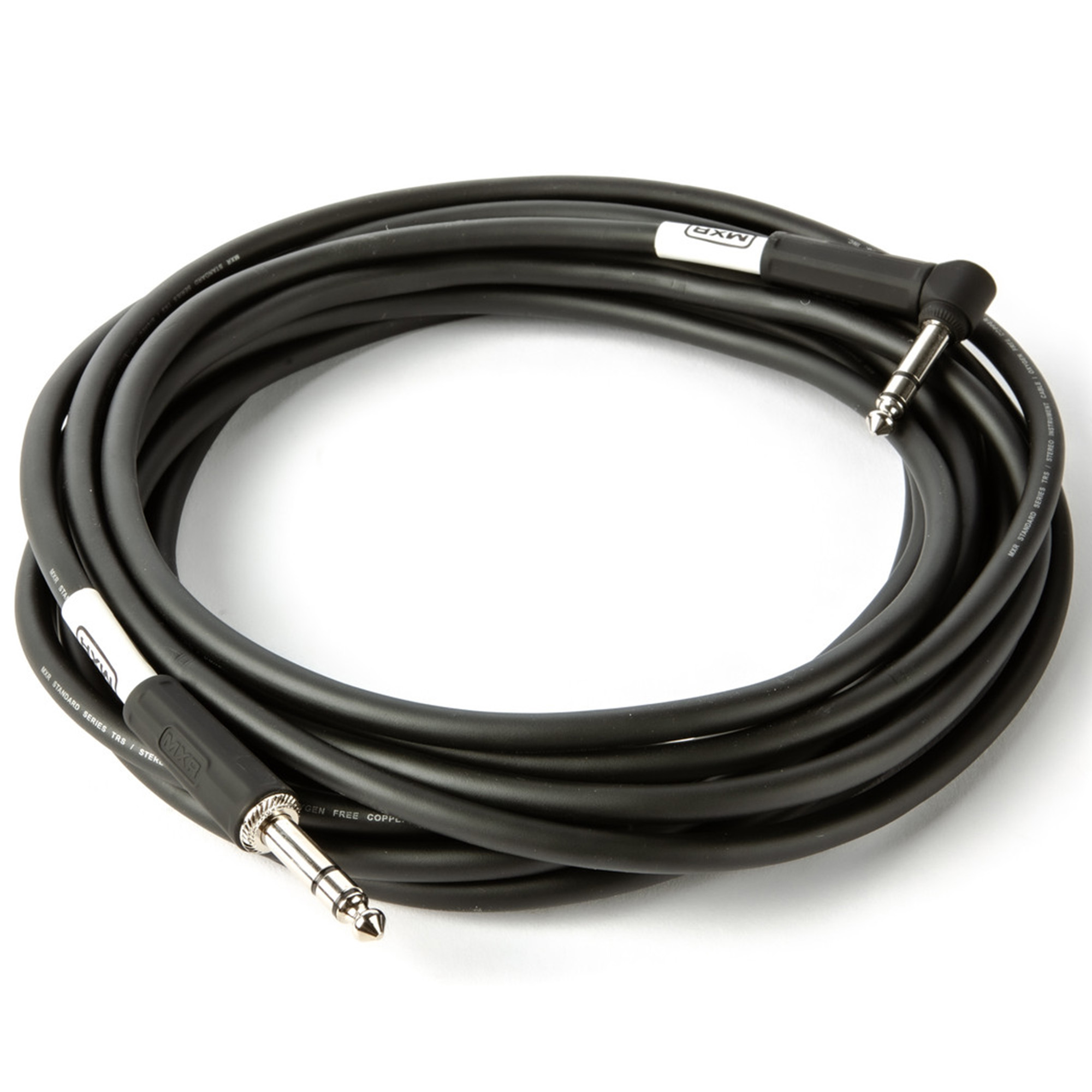 Jim Dunlop DCIST20R TRS Stereo Cable - Straight/Right Angle End - 6 Meters