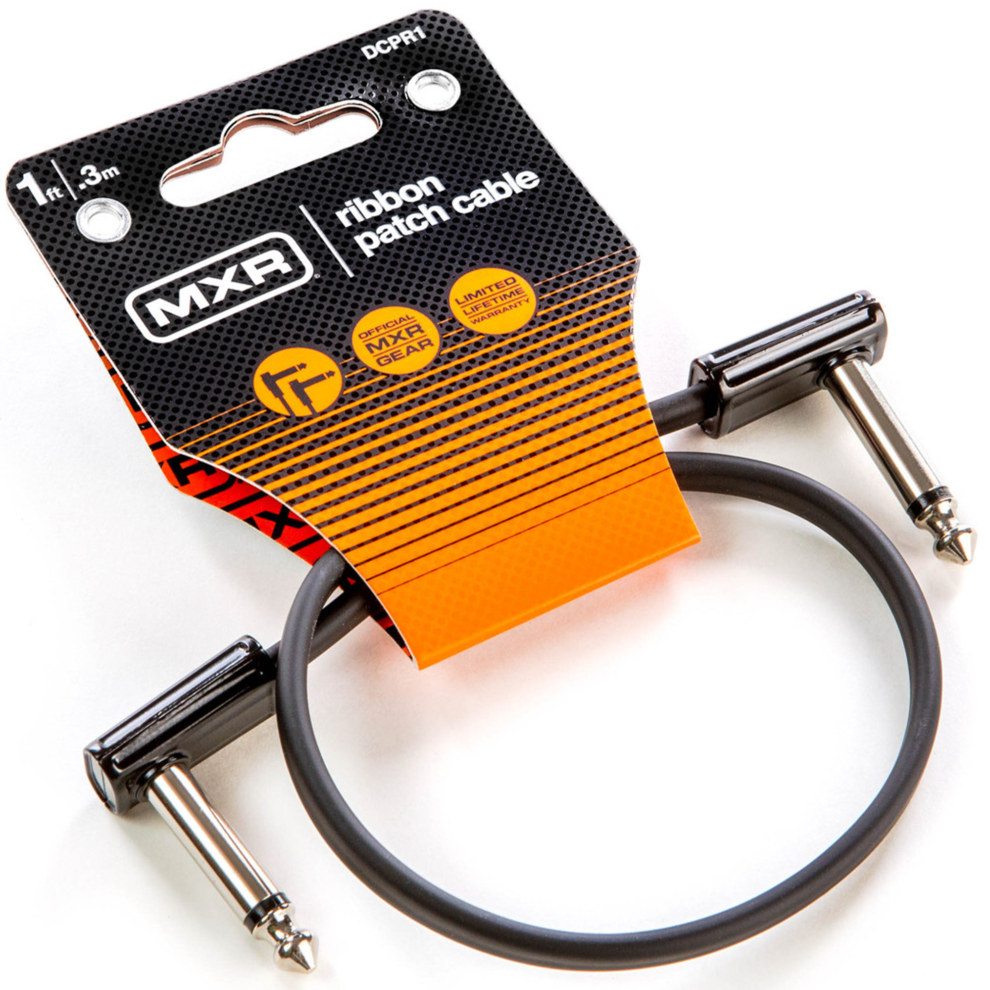 Jim Dunlop DCPR1 Right Angle to Ribbon Pedalboard Patch Cable - 1 foot