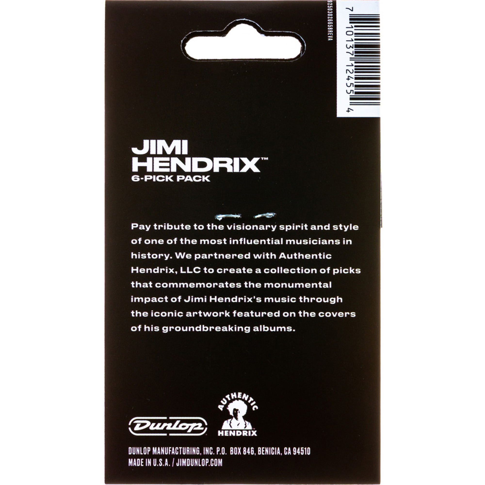 Jim Dunlop JHP03H Jimi Hendrix™ Electric Ladyland Pick - 6 Picks