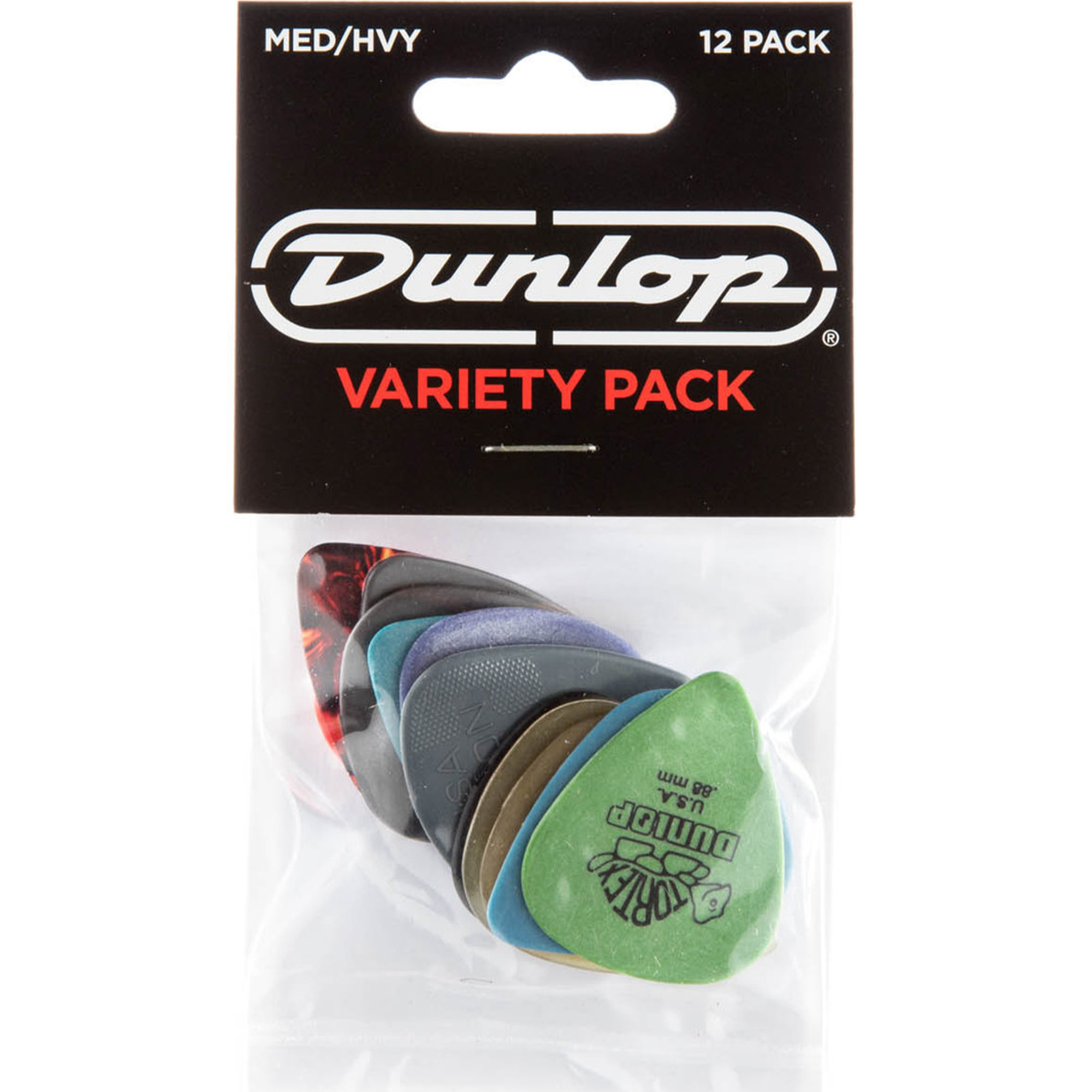 Jim Dunlop PVP102 Pick Variety Pack - Medium/Heavy - 12 Picks