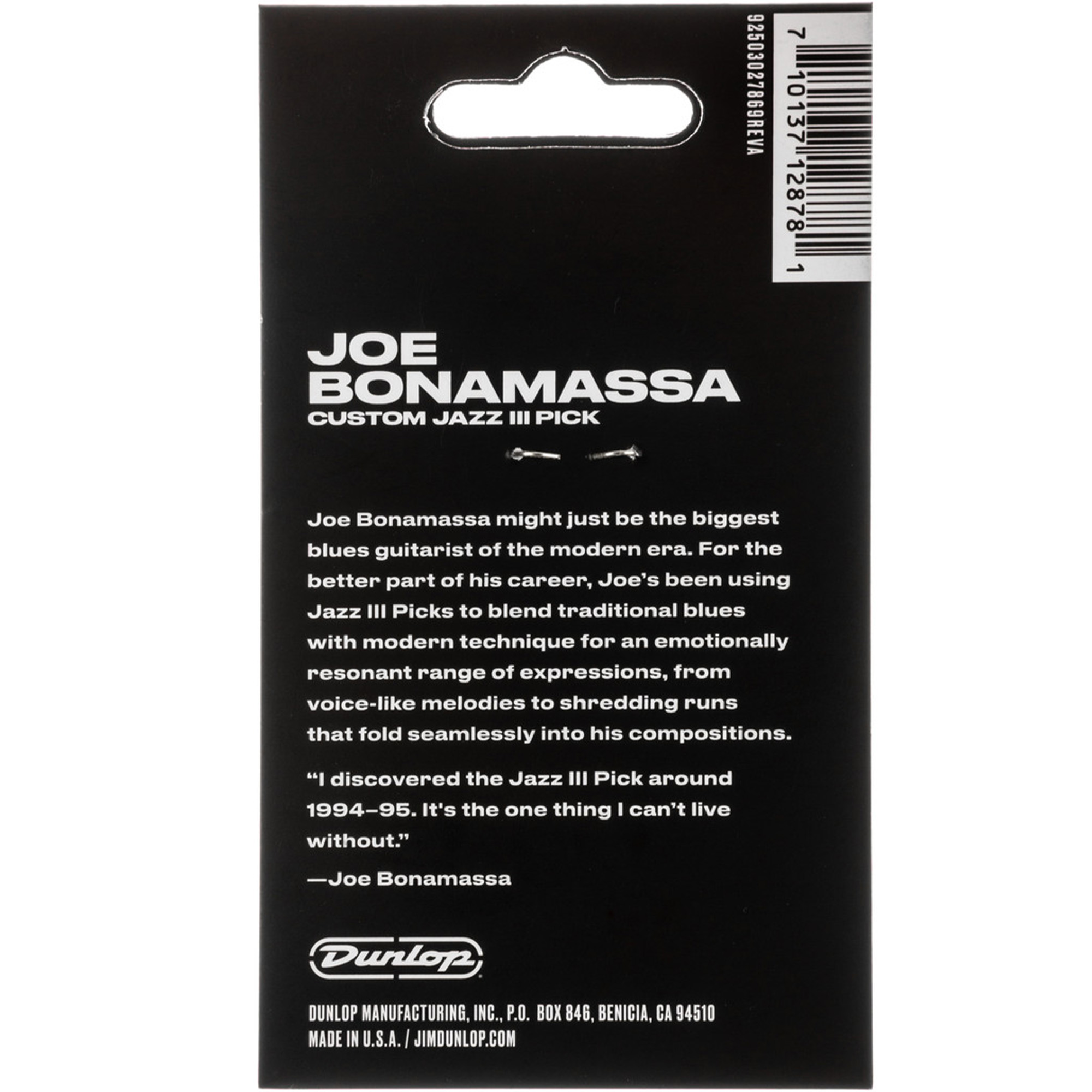 Jim Dunlop PVP121 Bonamassa Variety Pick Pack - 6 Picks