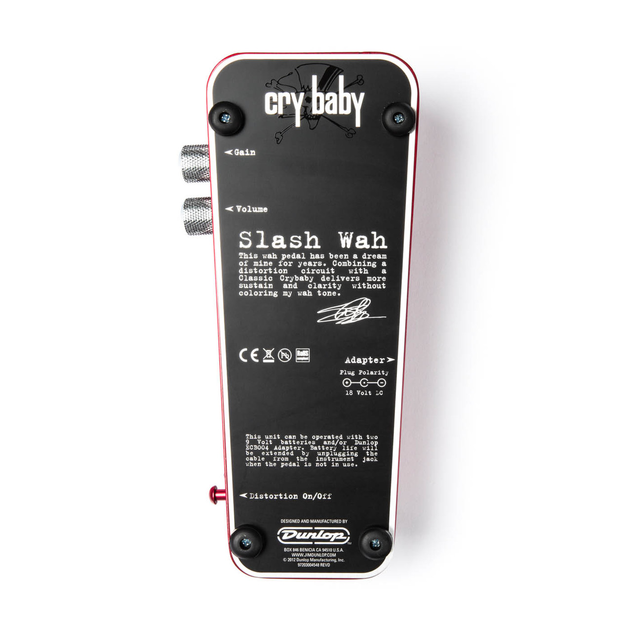 Jim Dunlop SW95 Slash Signature Cry Baby Wah Pedal