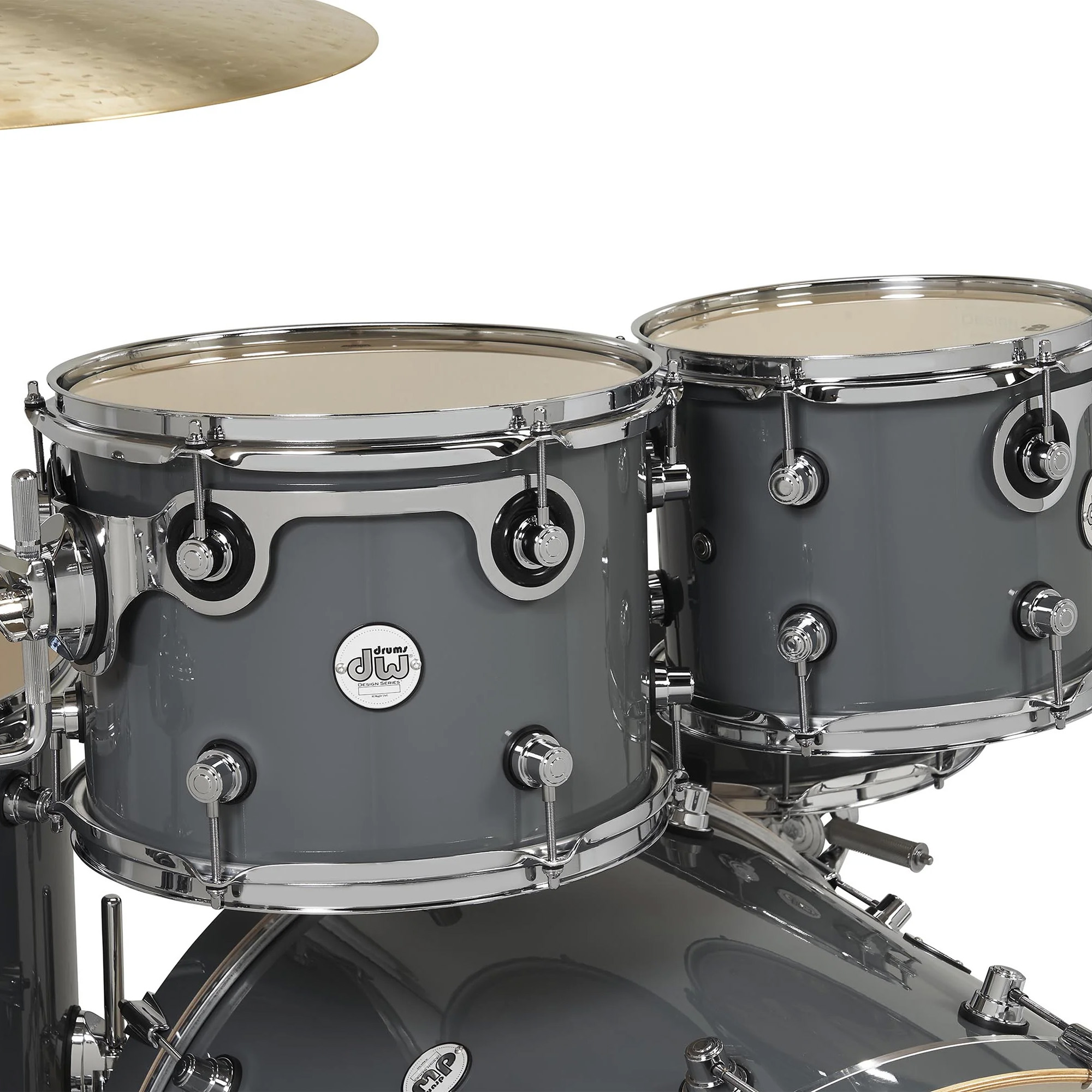 DW Drums Design Series 5 Piece Shell Pack Excluding Hardware and Cymbals - Steel Grey