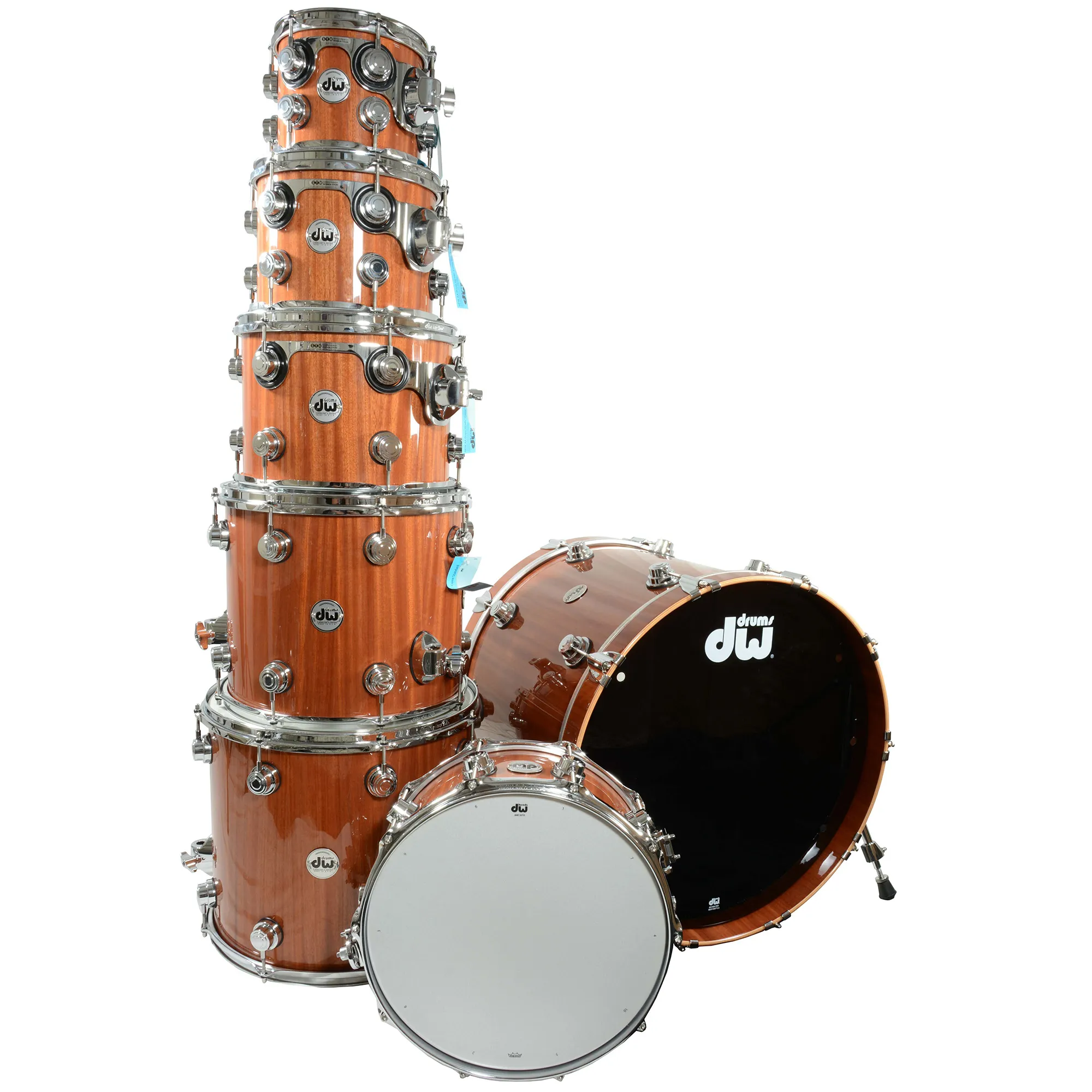 DW Drums Collector's Series 7 Piece Shell Pack Mahogany Lacquer - Cymbals & Hardware Not Included