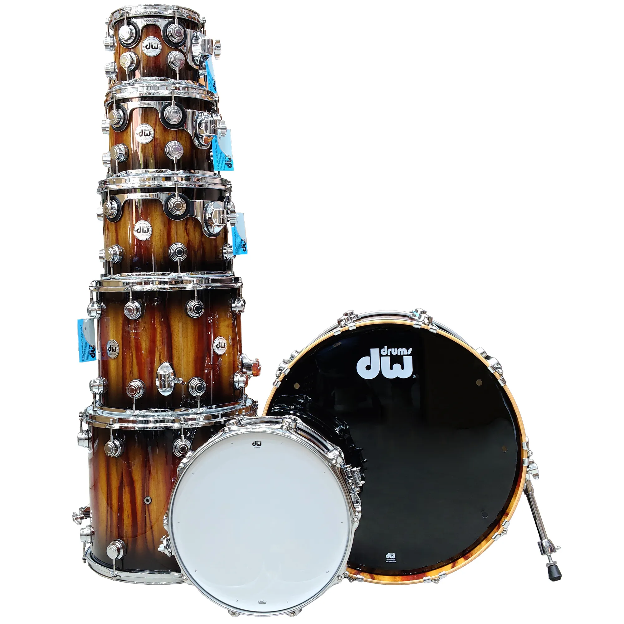 DW Drums Collector Series 7 Piece Shell Pack Exotic Oak - Cymbals & Hardware Not Included