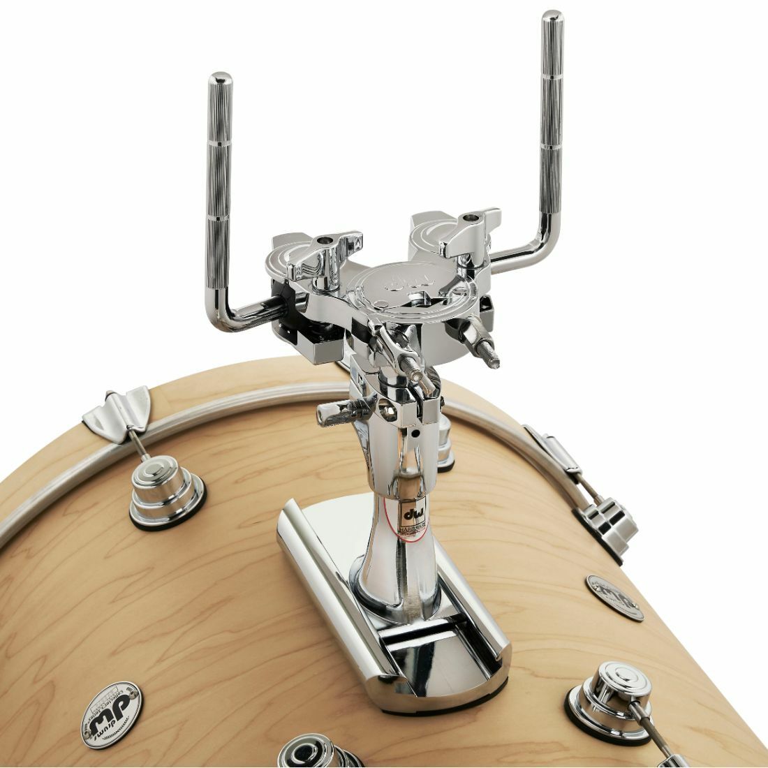 DW Hardware 9000 Series Bass Drum Double Tom Mount - Chrome