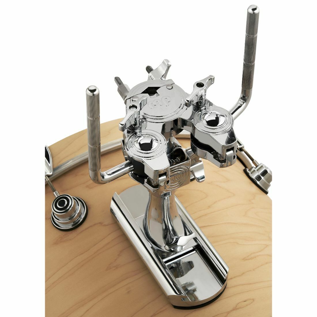 DW Hardware 9000 Series Bass Drum Double Tom Mount - Chrome