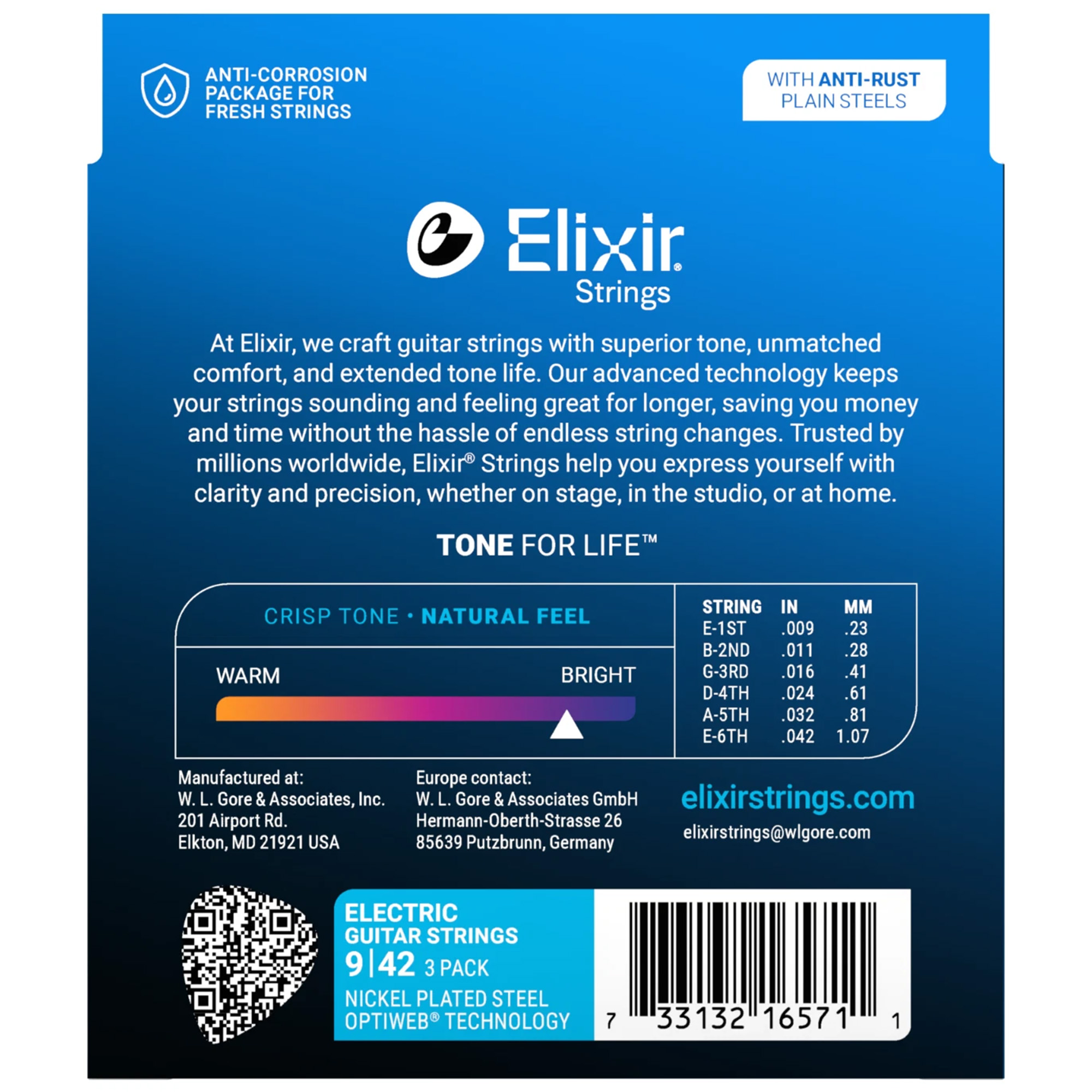 Elixir Strings 12002 Nanoweb Electric Guitar Strings Super Light - .009-.042 (3 Pack)