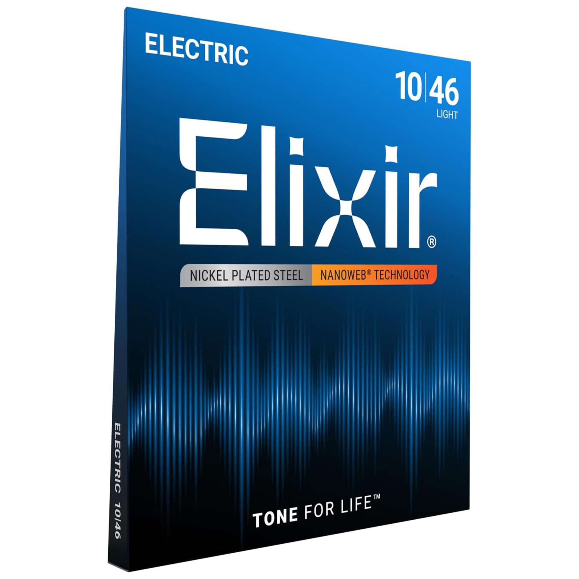 Elixir Strings 12052 Electric Guitar Strings Nanoweb Light - .010-.046