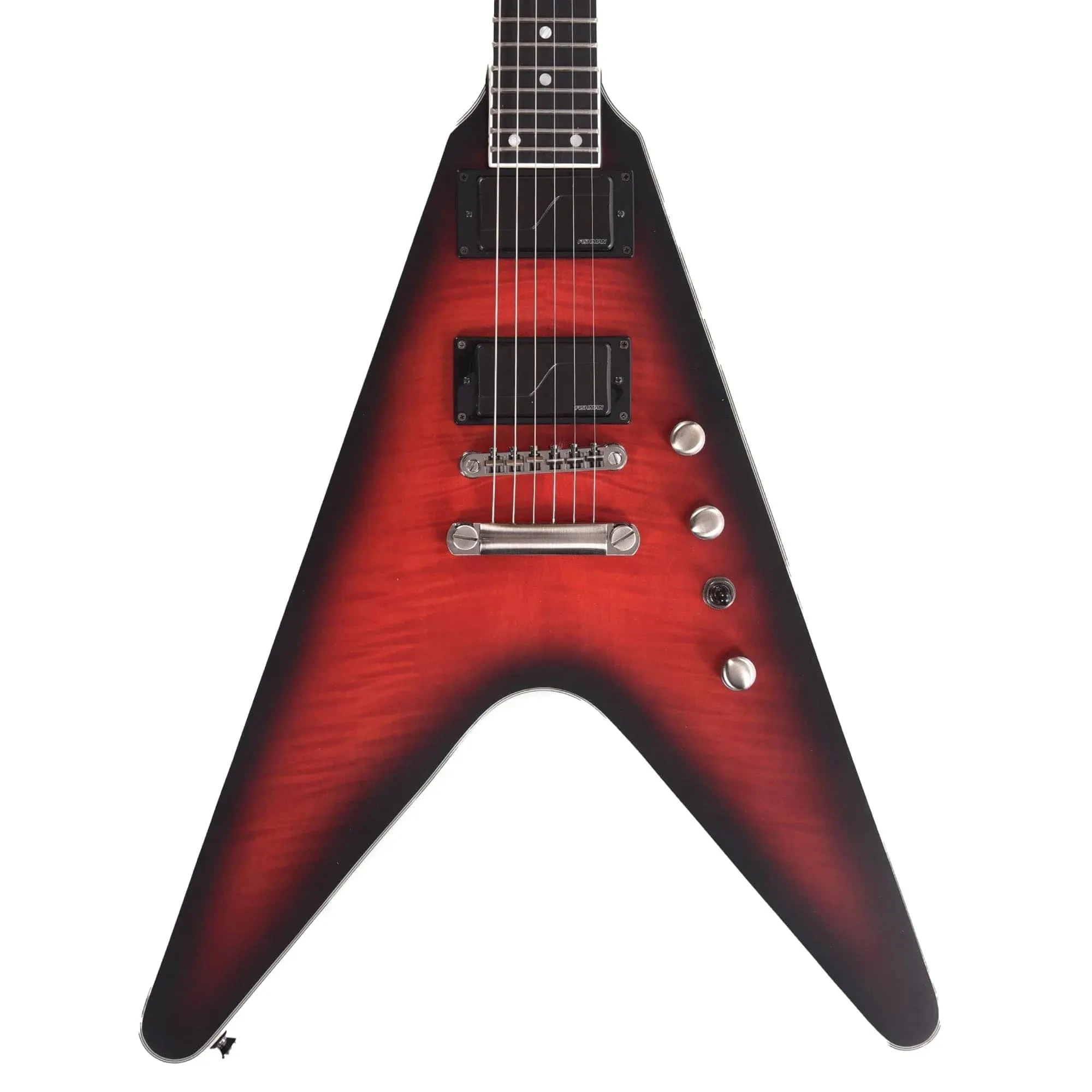 Epiphone Artist Dave Mustaine Prophecy Flying V Figured Electric Guitar - Aged Dark Red Burst