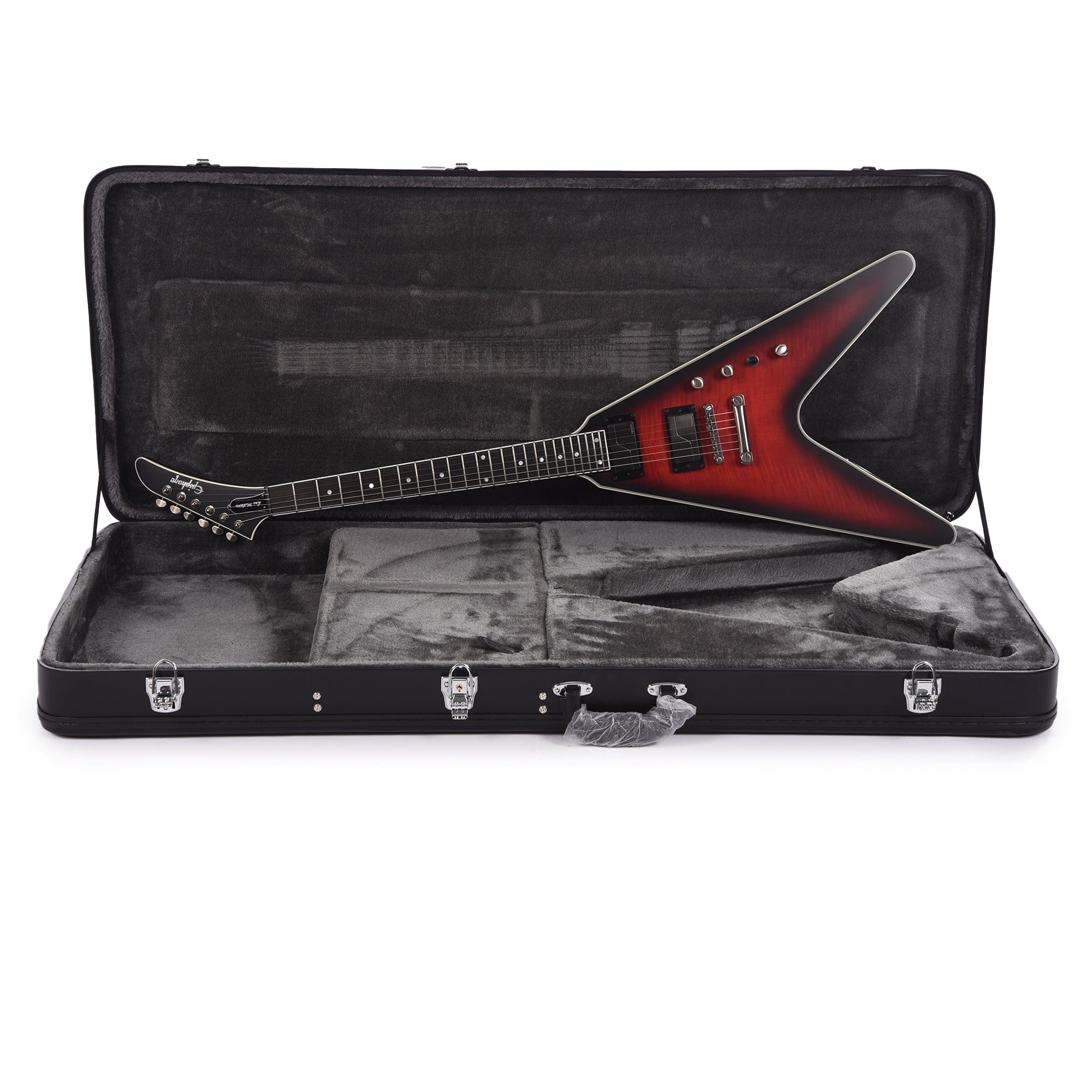 Epiphone Artist Dave Mustaine Prophecy Flying V Figured Electric Guitar - Aged Dark Red Burst