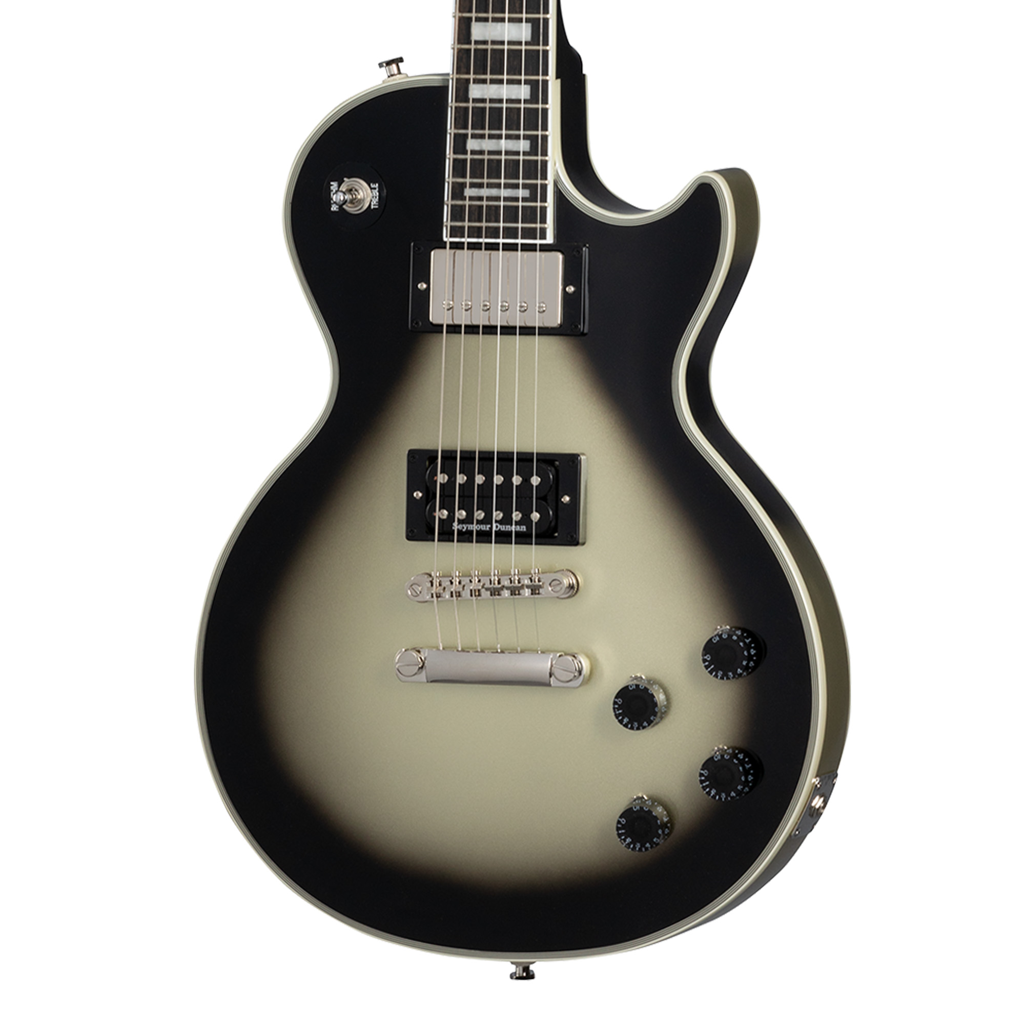 Epiphone Artist Adam Jones Les Paul Custom Art Collection Korin Faught's "Sensation" Electric Guitar - Antique Silverburst