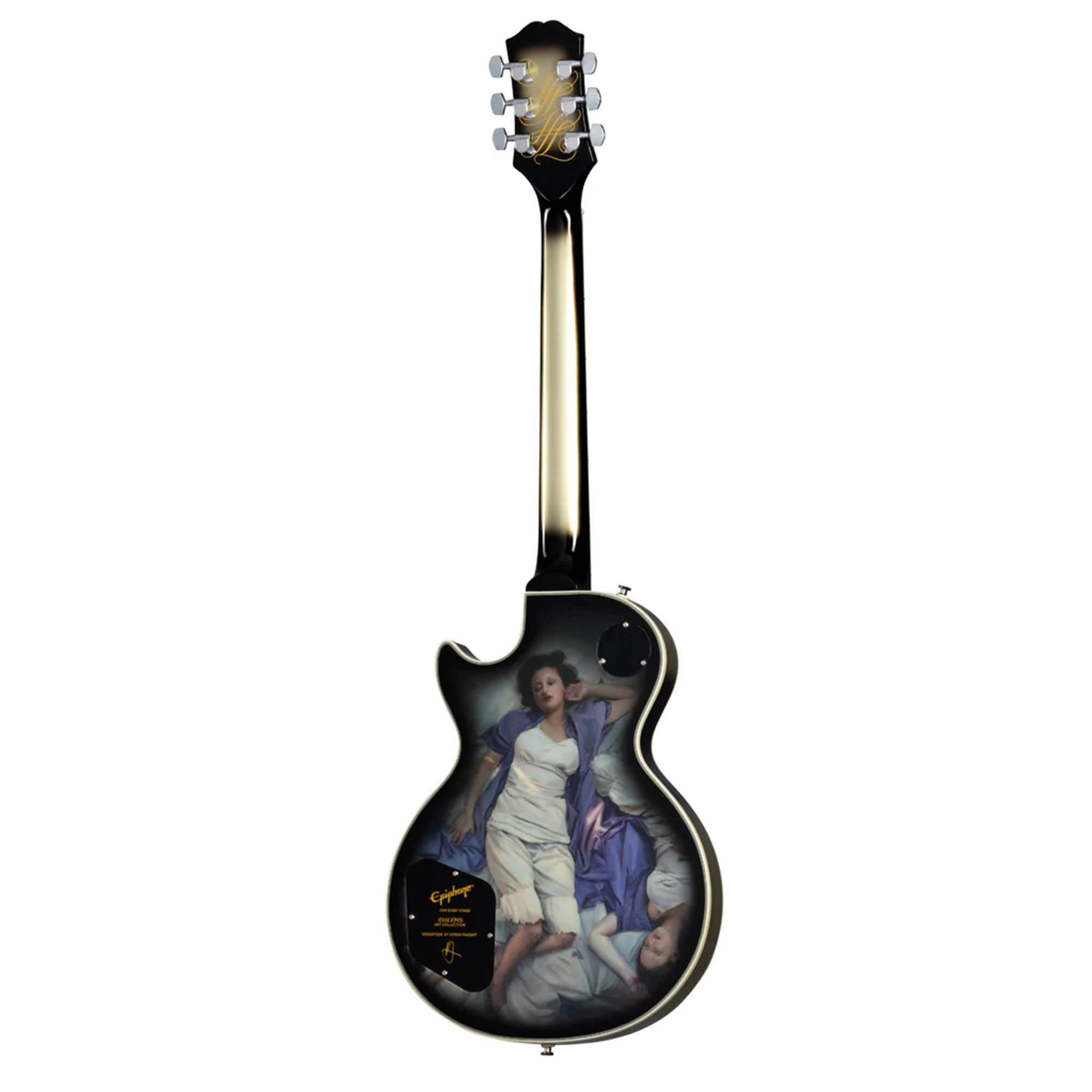 Epiphone Artist Adam Jones Les Paul Custom Art Collection Korin Faught's "Sensation" Electric Guitar - Antique Silverburst