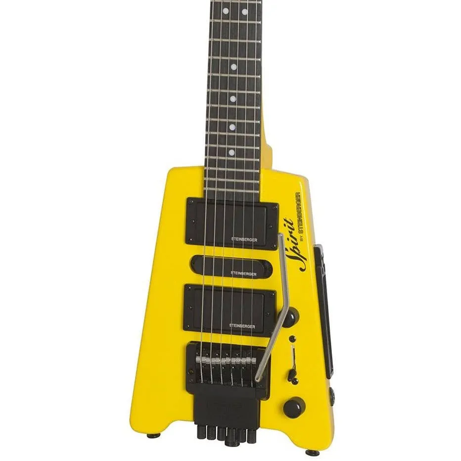 Steinberger GTPROHY1 Spirit GT-PRO Deluxe Outfit Travel Guitar™ - Hot Rod Yellow