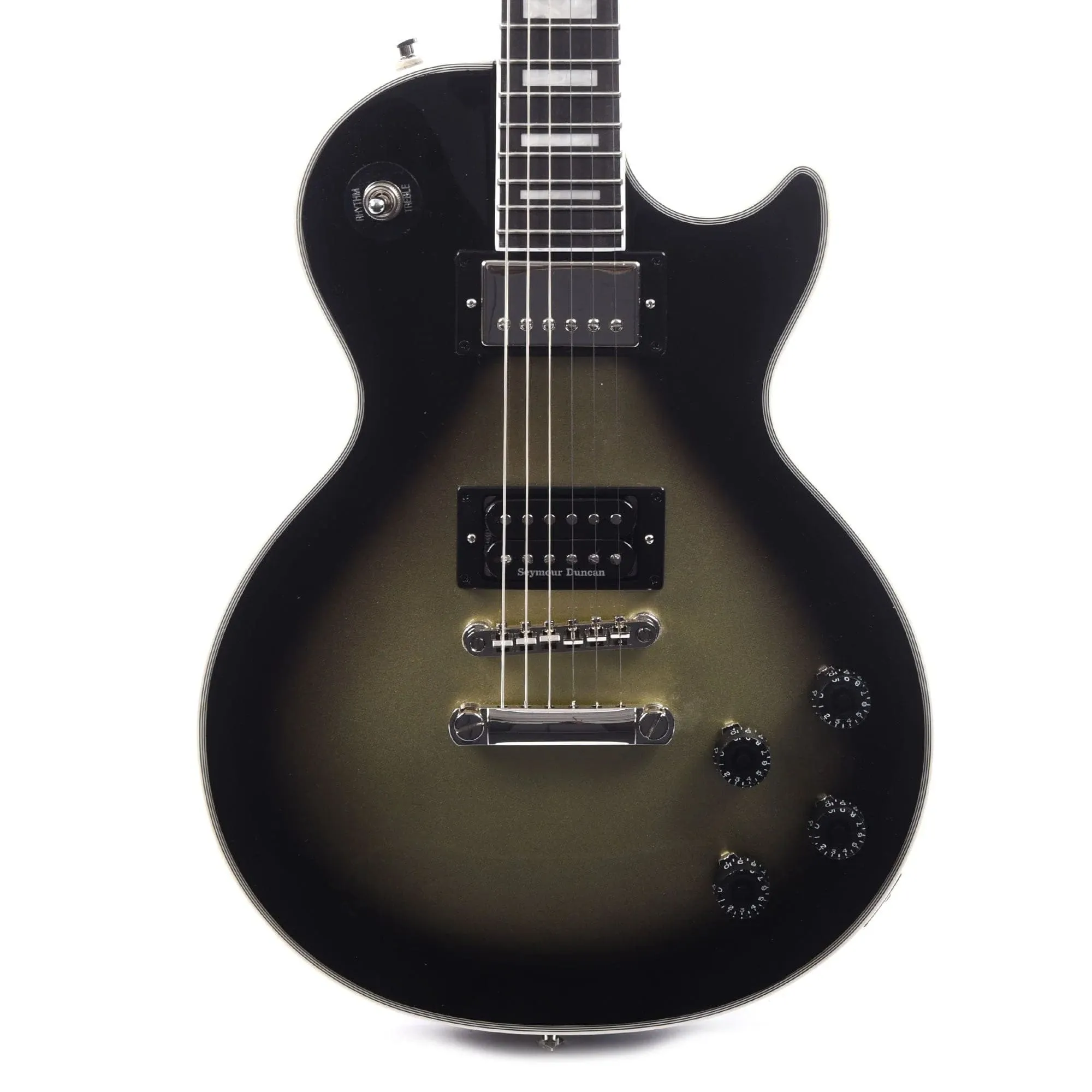 Epiphone Artist Adam Jones Les Paul Custom Art Collection Electric Guitar Julie Heffernan's "Not Dead Yet," - Antique Silverburst