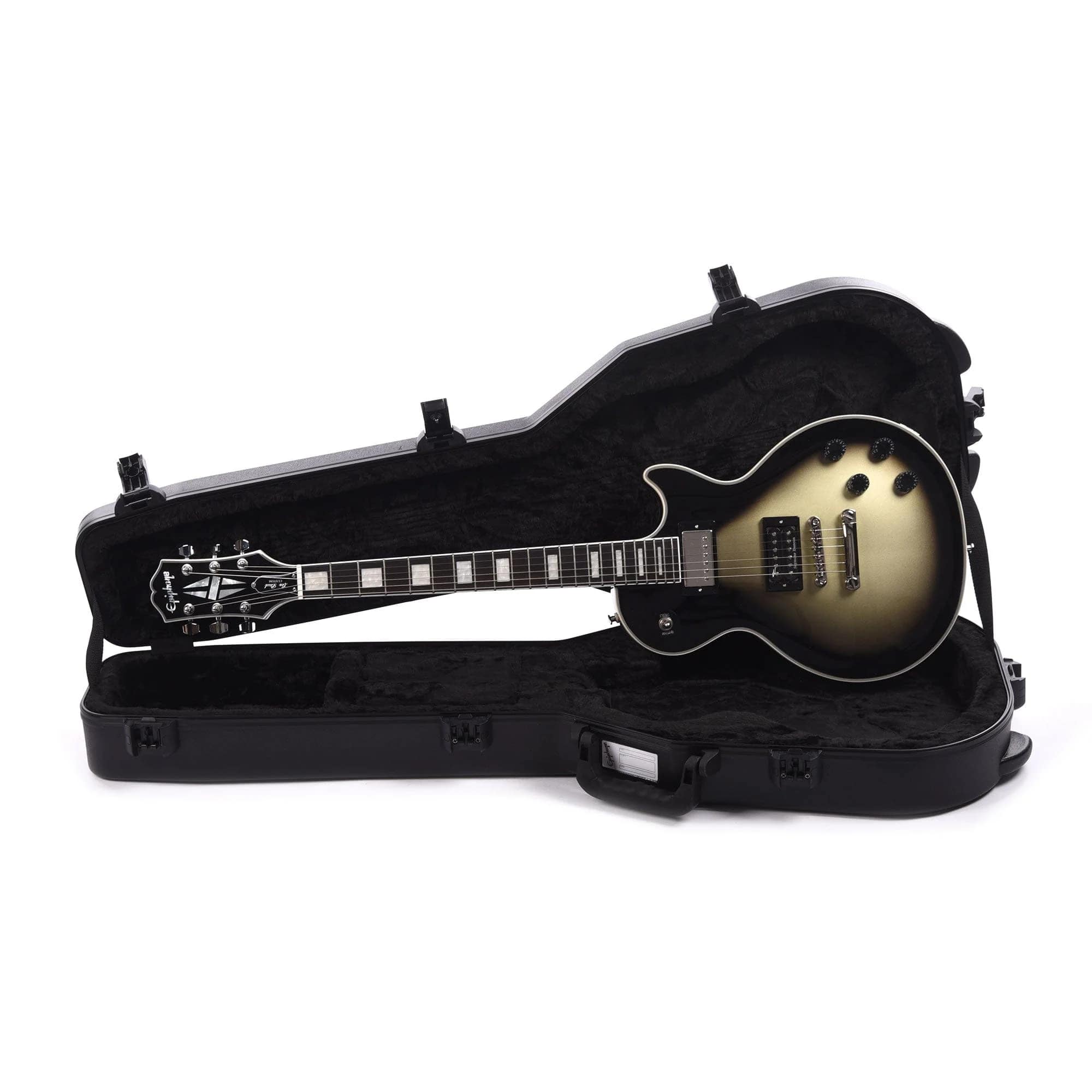 Epiphone Artist Adam Jones Les Paul Custom Art Collection Electric Guitar Julie Heffernan's "Not Dead Yet," - Antique Silverburst