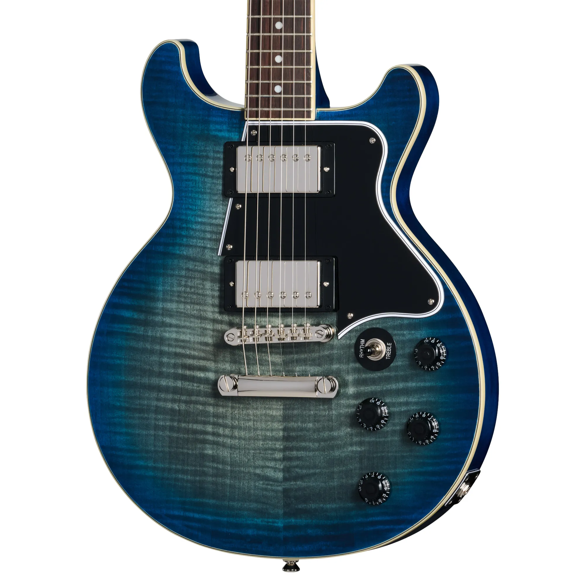 Epiphone Les Paul Double Cut Figured Electric Guitar - Ocean Water