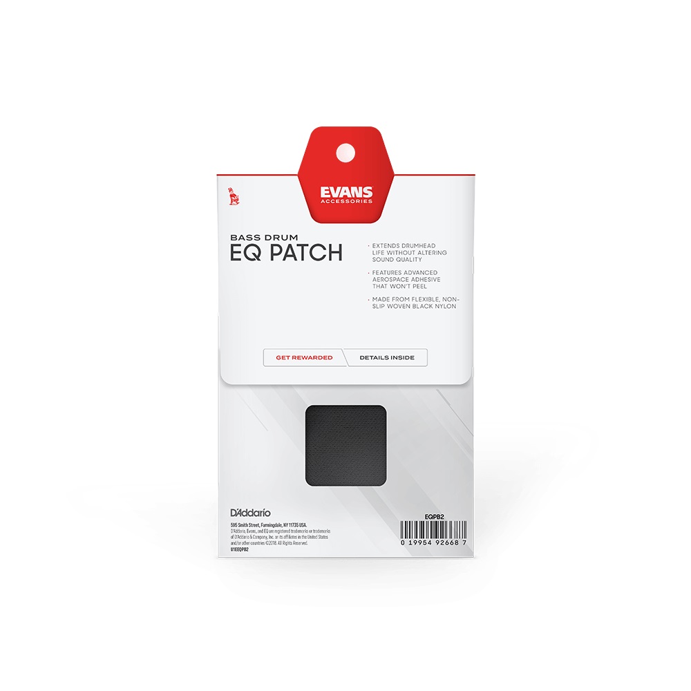 Evans EQ Patch Black Nylon Double Patch