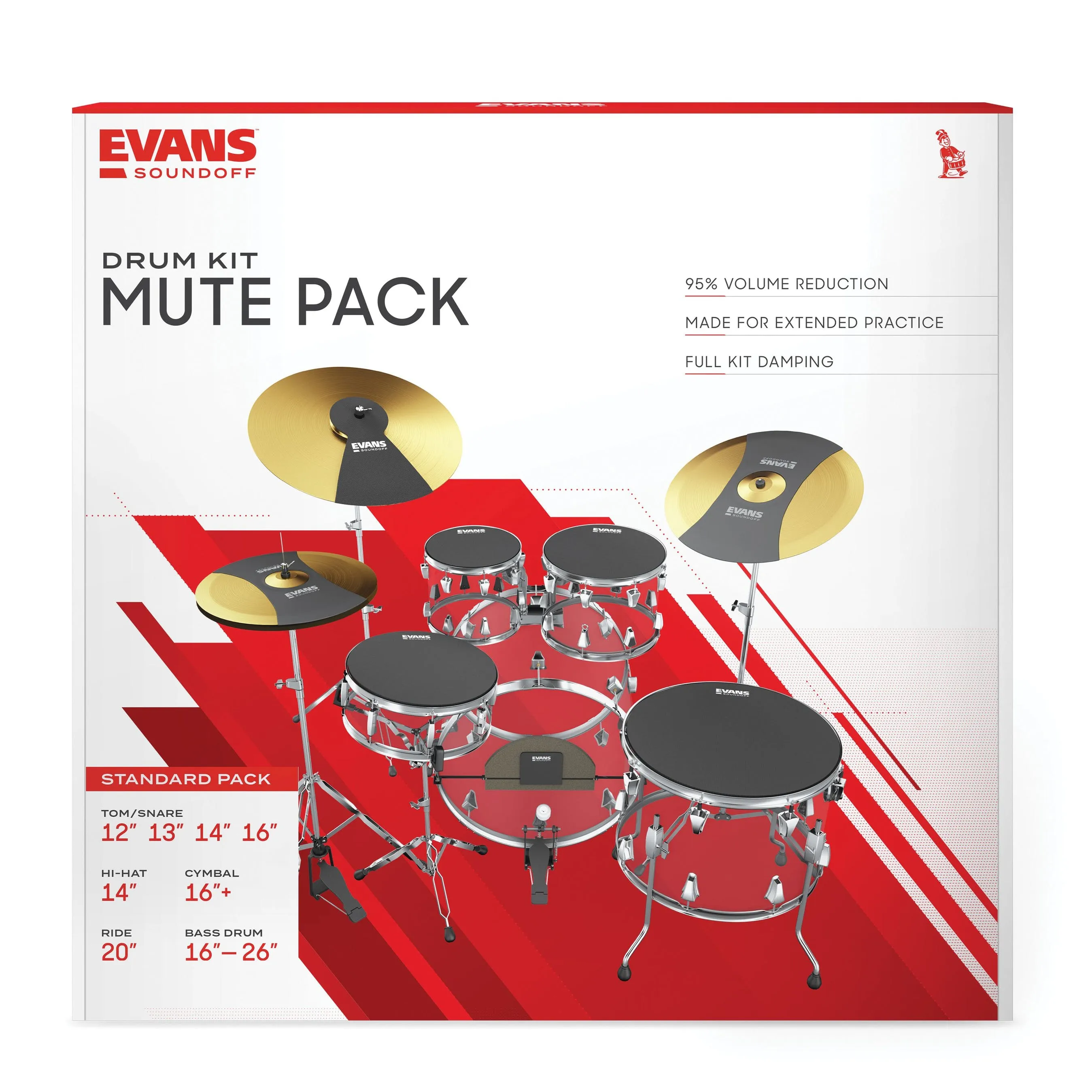 Evans SoundOff Complete Set Drum and Cymbal Mutes