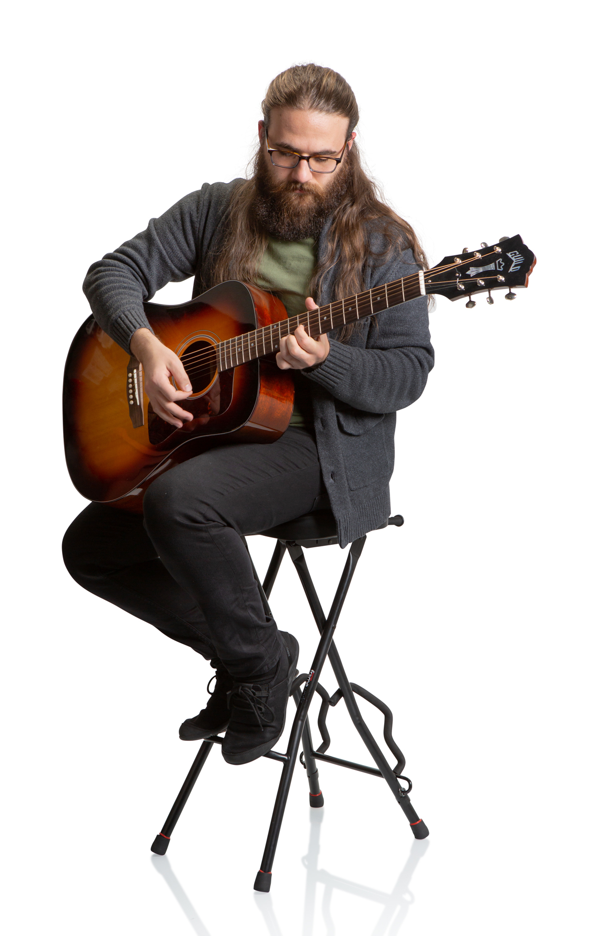 Gator Frameworks GFW-GTRSTOOL Guitar Stool with Integrated Guitar Stand