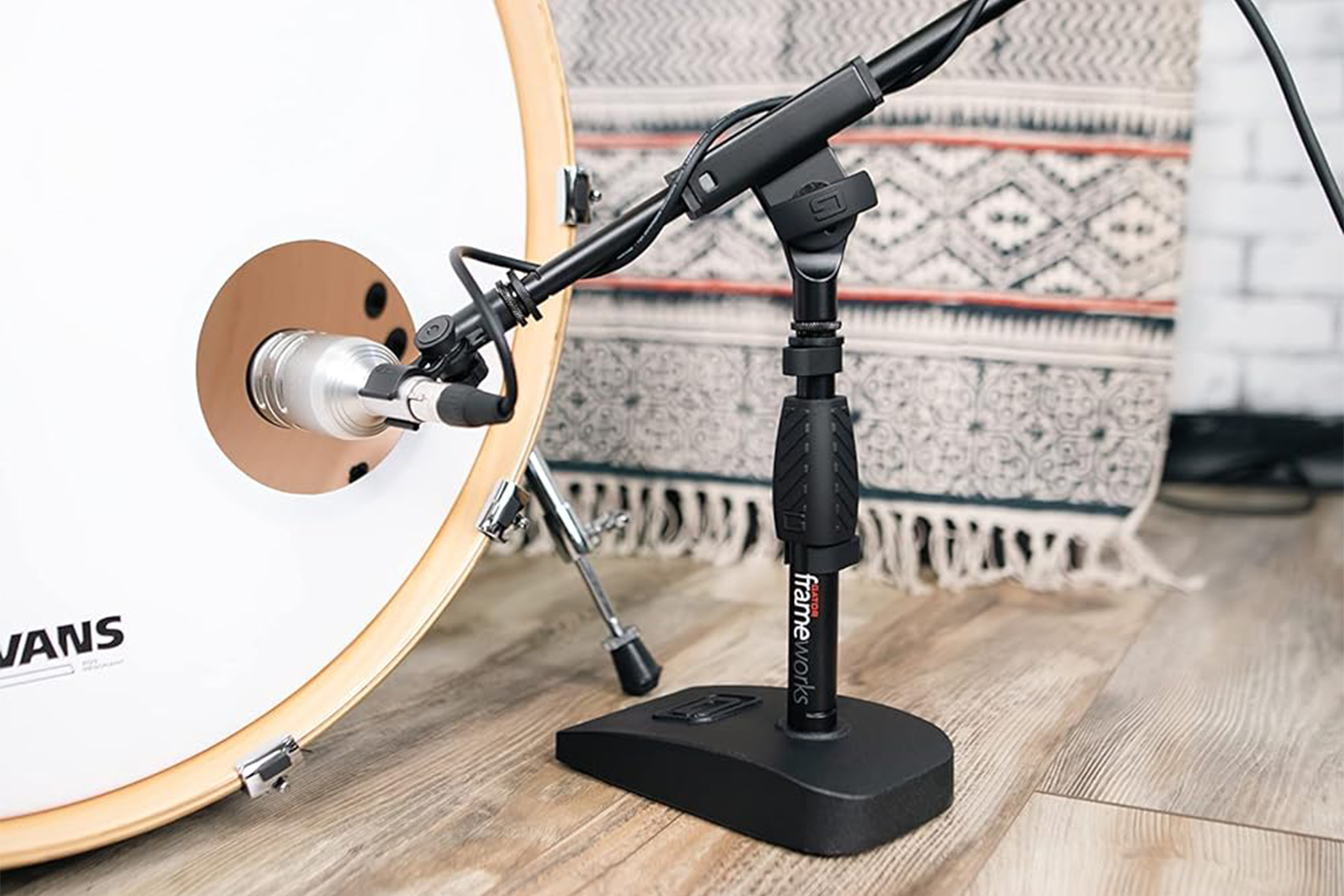 Gator Frameworks GFW-MIC-0821 Compact Base Bass Drum and Amp Mic Stand