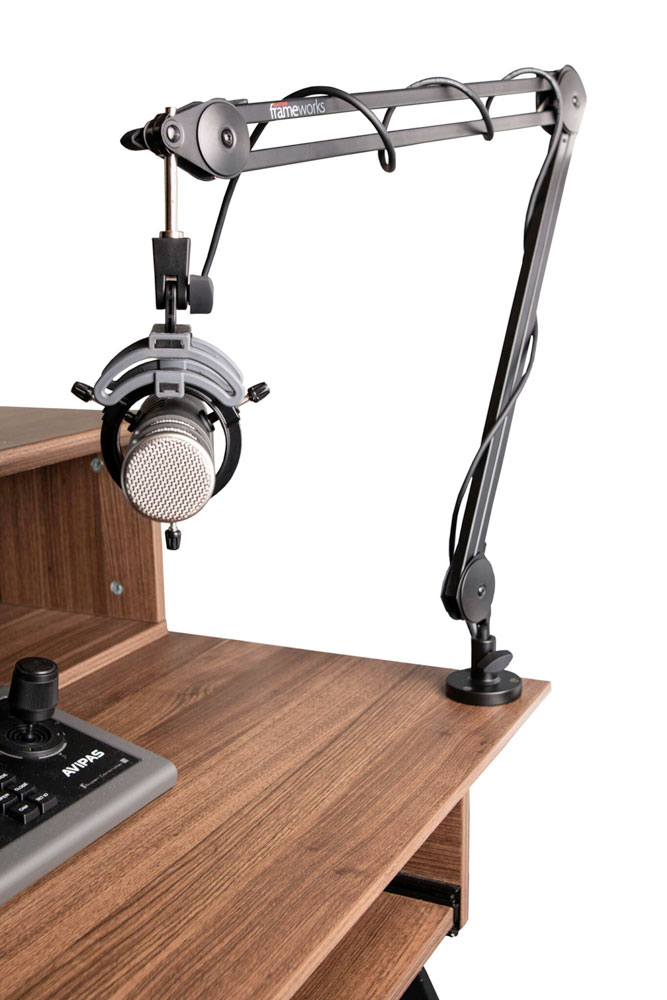 Gator Frameworks GFWMICBCBM2000 Desk-Mounted Broadcast Microphone Boom Arm