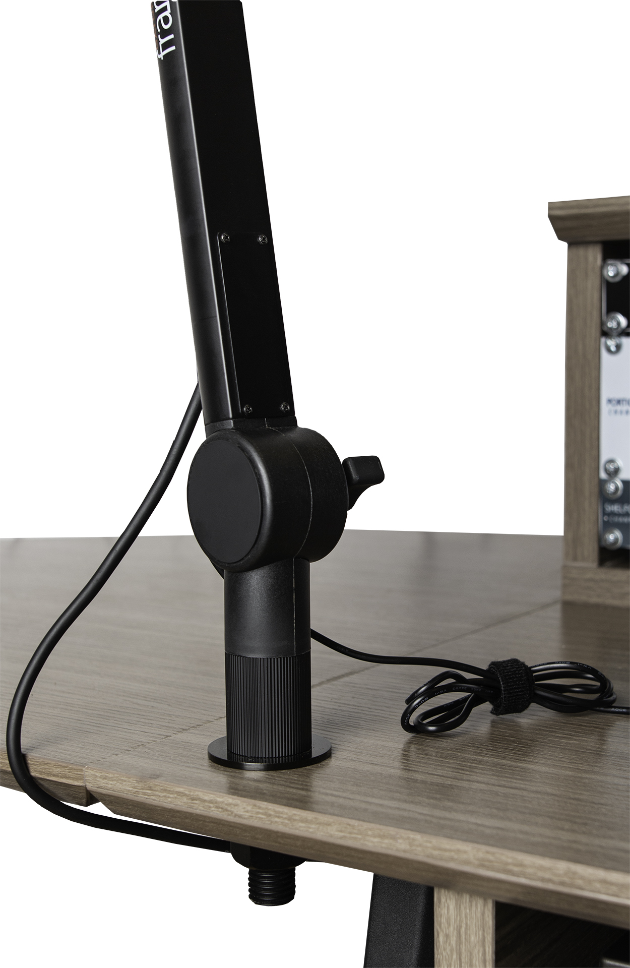 Gator GFWMICBCBM4000 Professional Desk Mounted Broadcast Microphone Boom Arm with Light