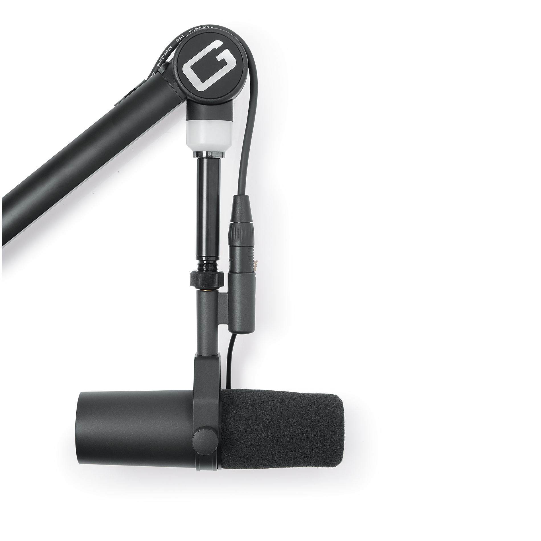 Gator GFWMICBCBM4000 Professional Desk Mounted Broadcast Microphone Boom Arm with Light