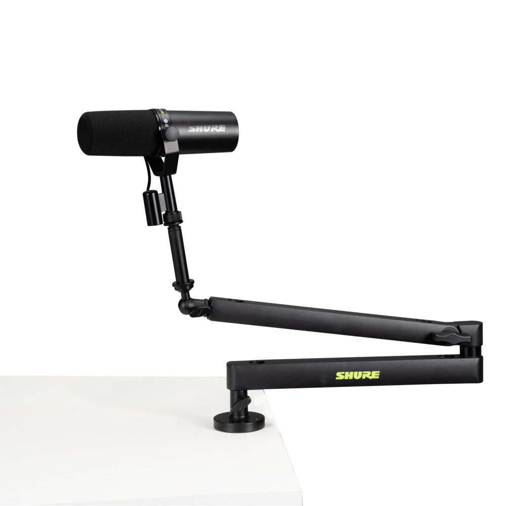 Gator SH-BROADCAST2 Shure Low Profile Desk Mic Boom Stand