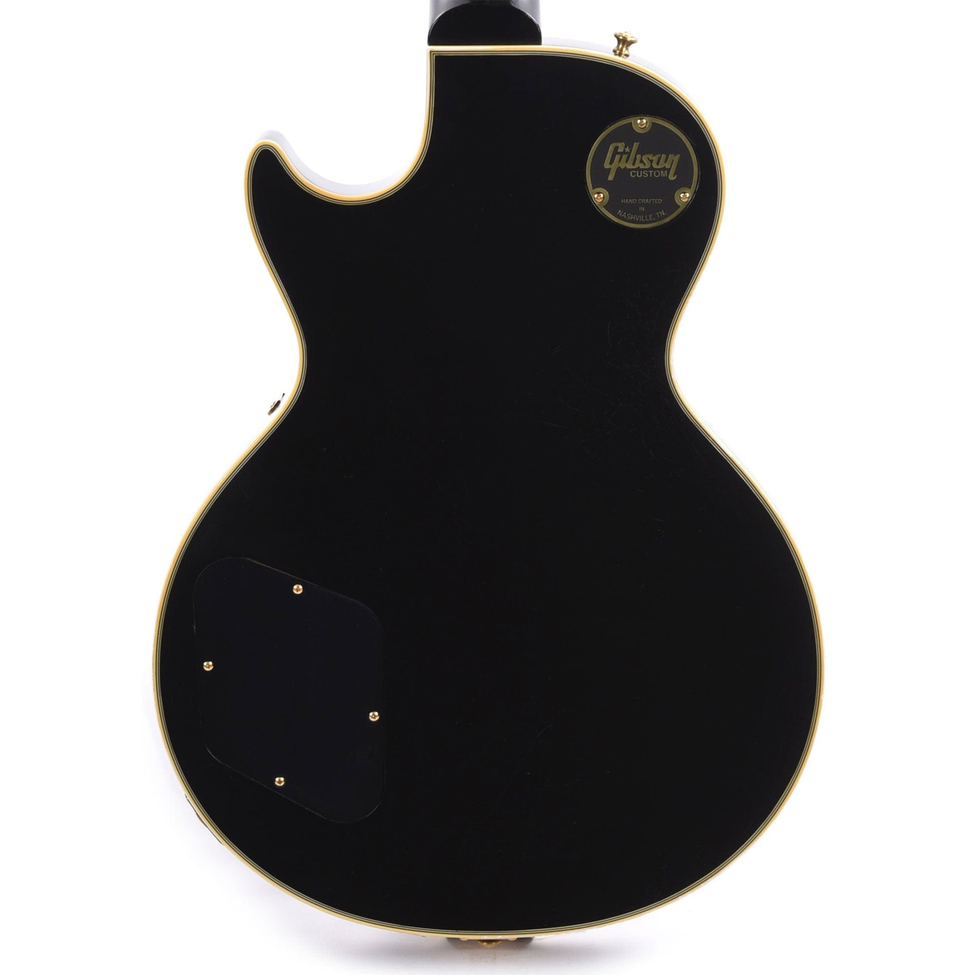 Gibson Custom Shop Murphy Lab 1957 Les Paul Custom 3-Pickup Bigsby Electric Guitar - Ebony Light Aged