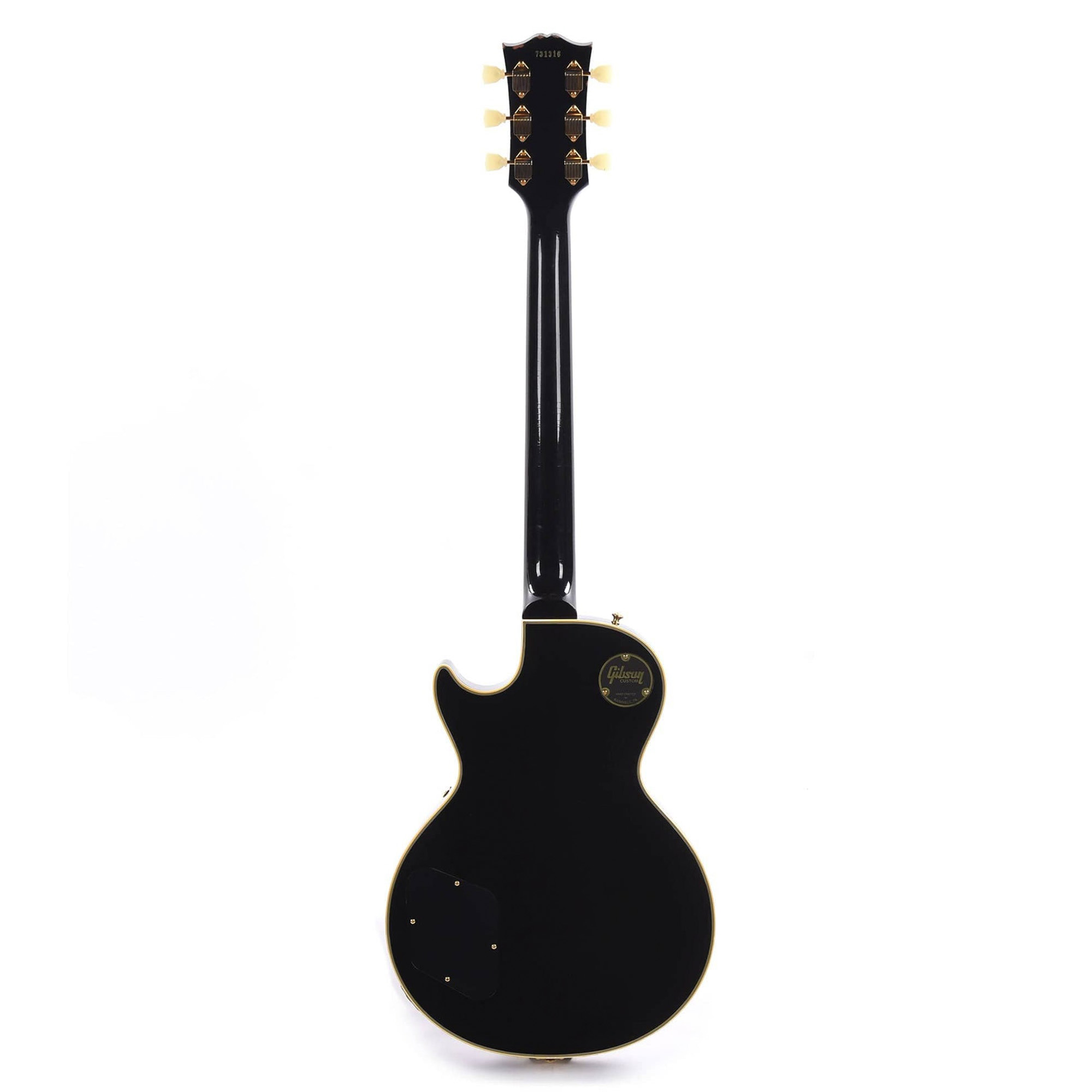 Gibson Custom Shop Murphy Lab 1957 Les Paul Custom 3-Pickup Bigsby Electric Guitar - Ebony Light Aged