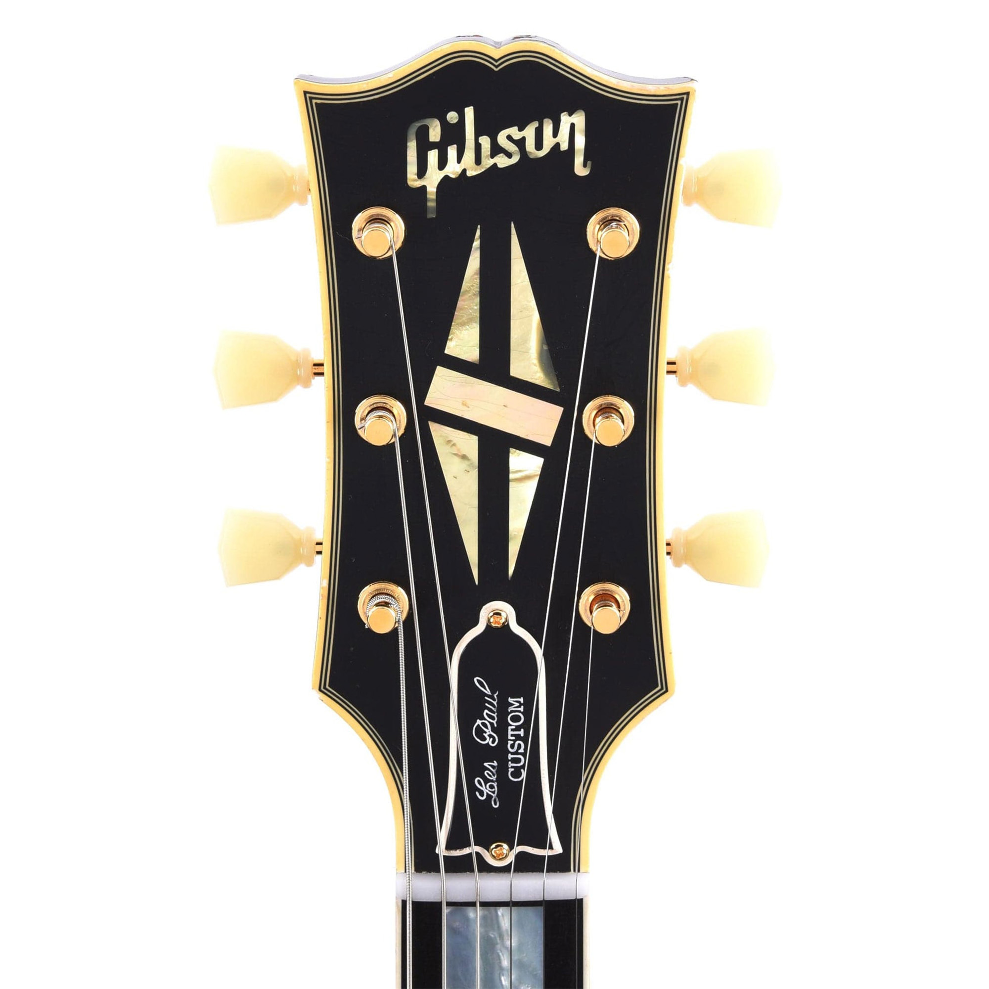 Gibson Custom Shop Murphy Lab 1957 Les Paul Custom 3-Pickup Bigsby Electric Guitar - Ebony Light Aged