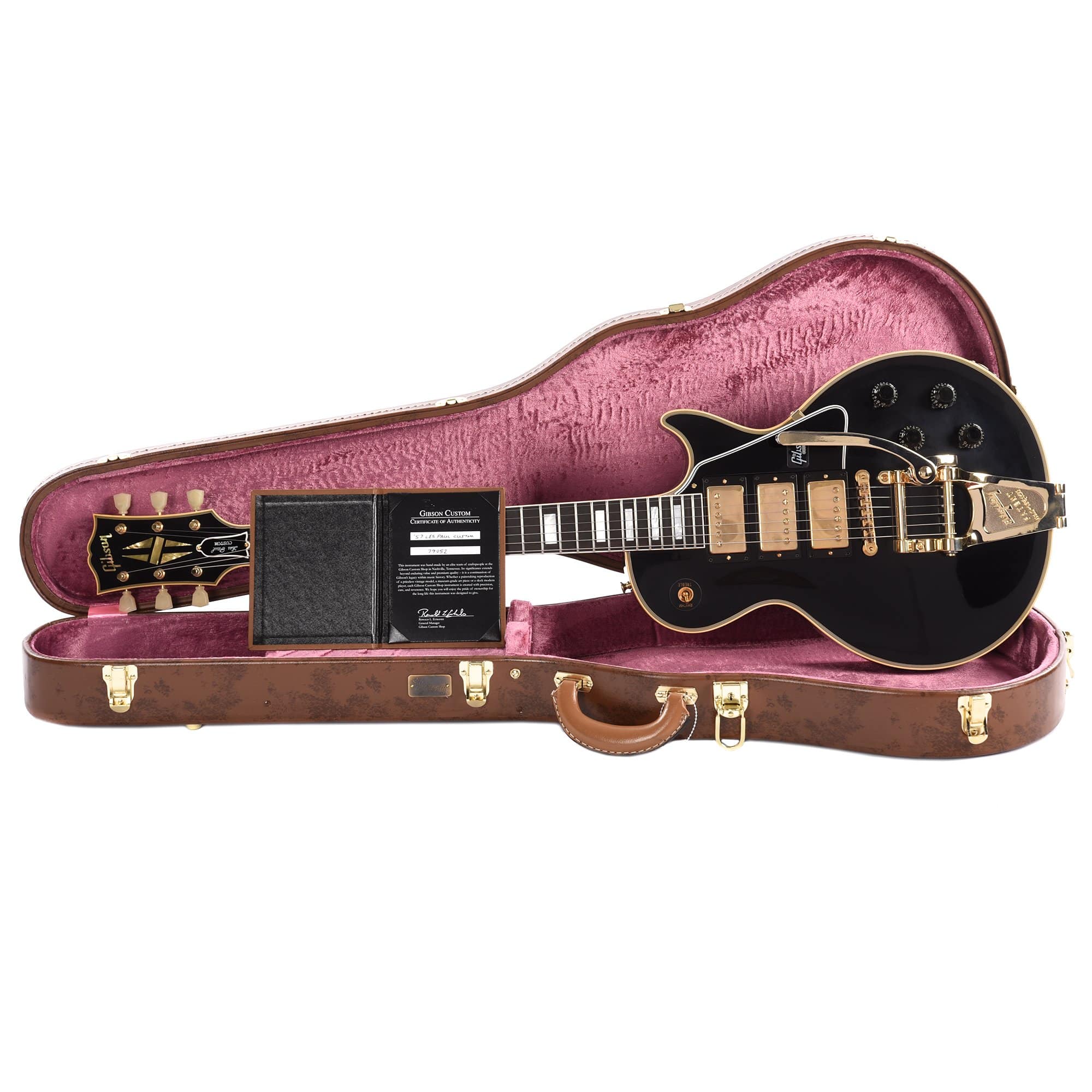 Gibson Custom Shop 1957 Les Paul Custom Reissue 3-Pickup VOS Bigsby - Ebony (PRE ORDER)