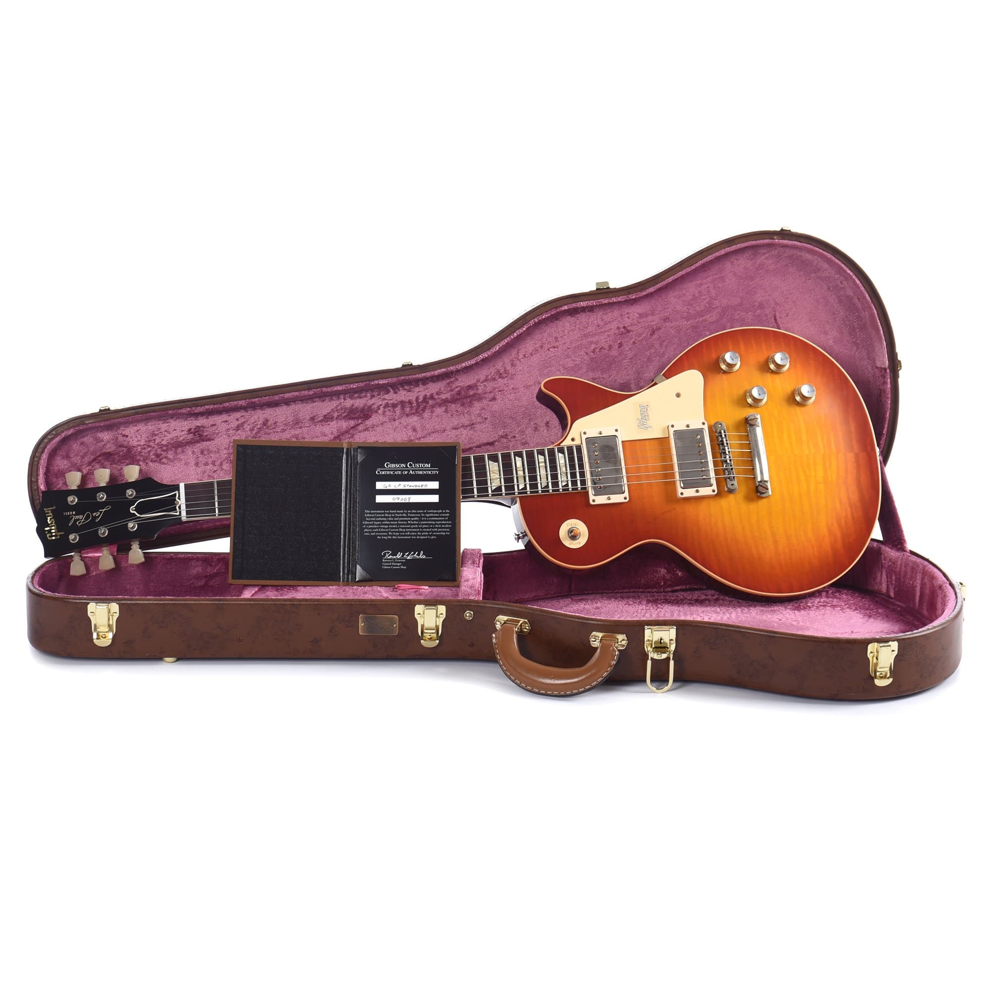 Gibson Custom Shop 1960 Les Paul Standard Reissue VOS Electric Guitar - Washed Cherry Sunburst