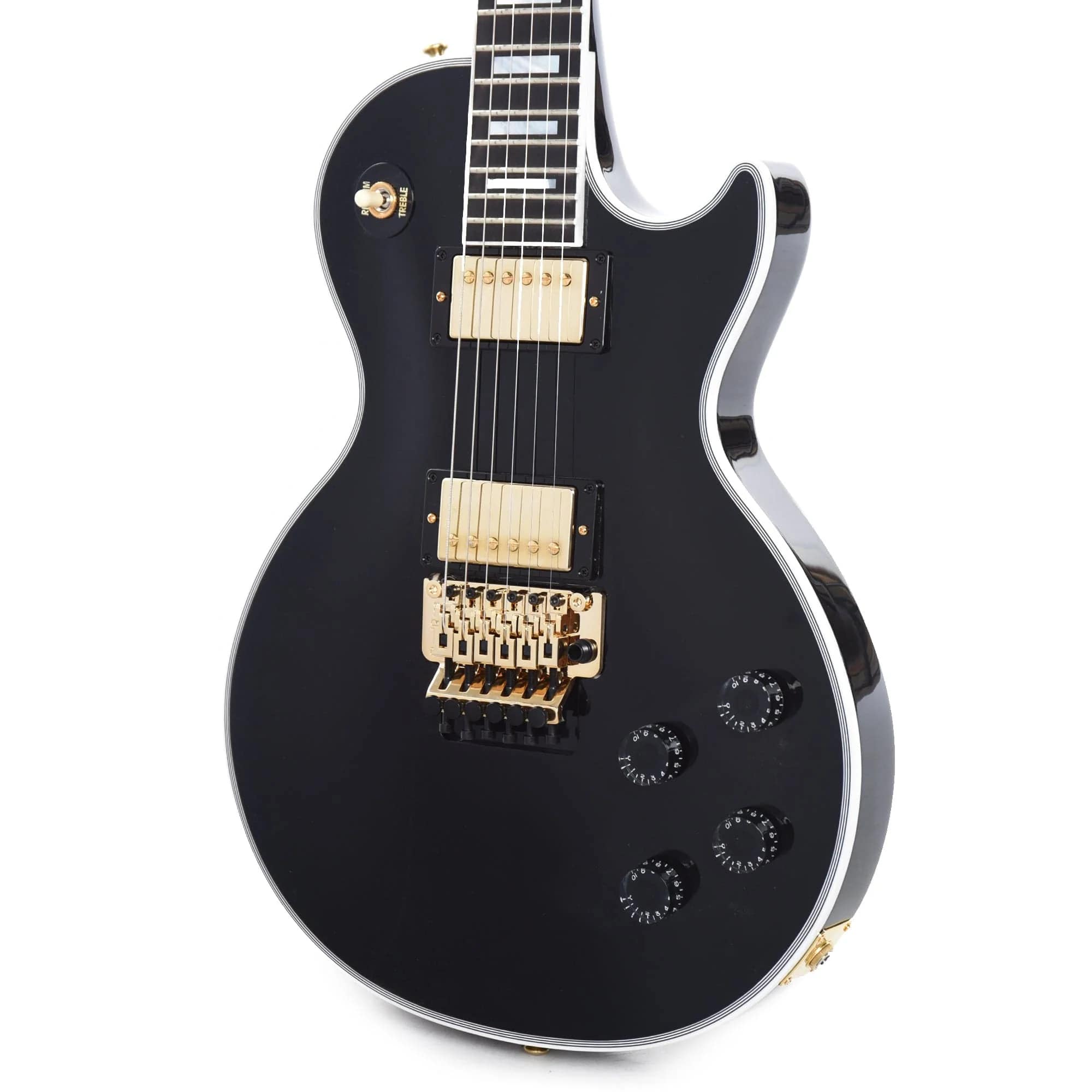 Gibson Custom Shop Les Paul Axcess Custom with Ebony Fingerboard Floyd Rose Electric Guitar - Ebony