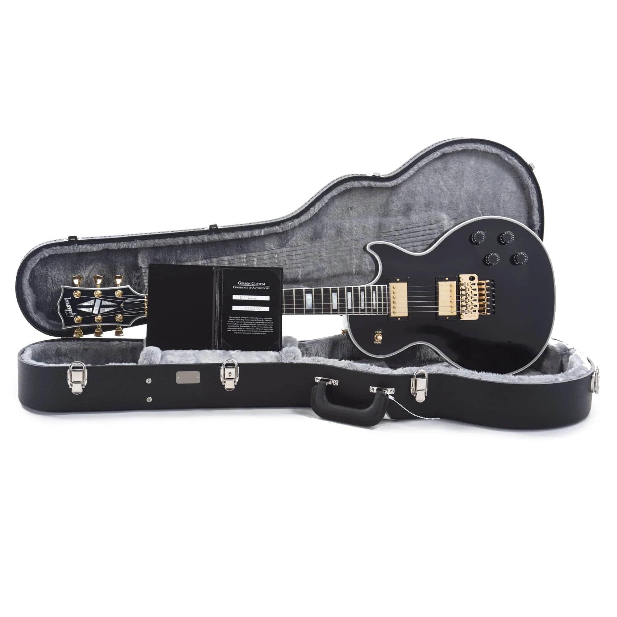 Gibson Custom Shop Les Paul Axcess Custom with Ebony Fingerboard Floyd Rose Electric Guitar - Ebony