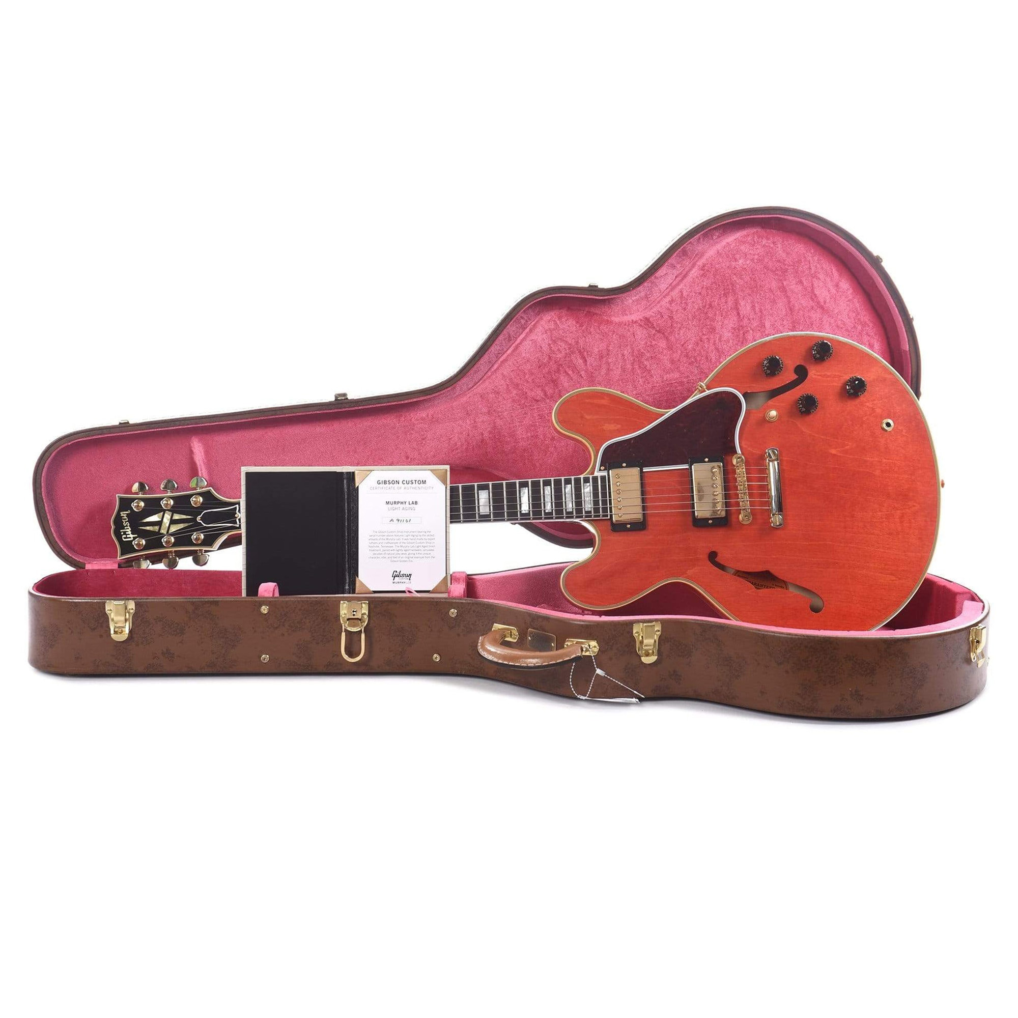 Gibson Custom Shop Murphy Lab 1959 ES-355 Reissue Stop Bar Semi Hollowbody Electric Guitar - Watermelon Red