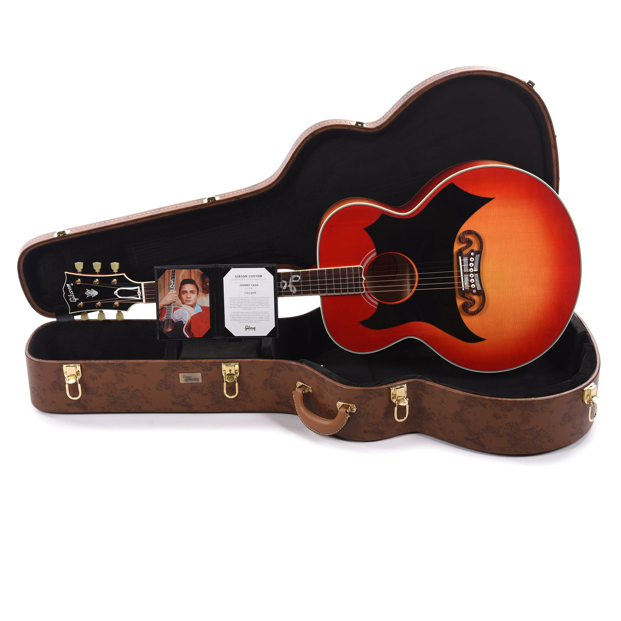 Gibson Custom Shop Artist Johnny Cash Signature SJ-200 Acoustic Electric Guitar - Vintage Cherry Sunburst