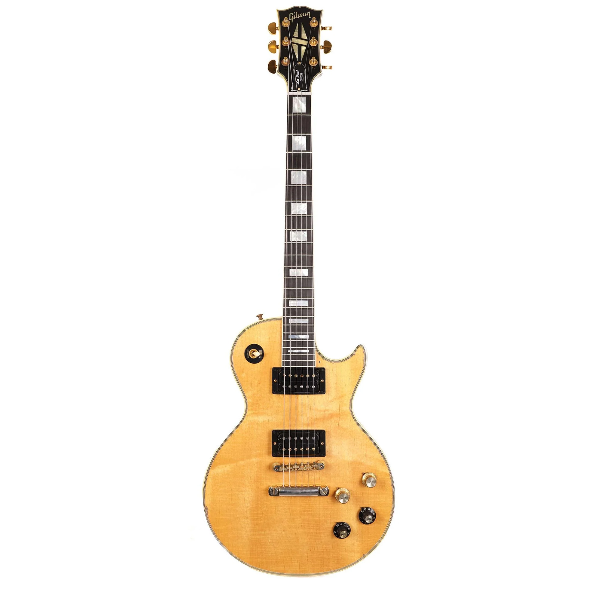 Gibson Custom Shop Mick Ronson 1968 Les Paul Custom Electric Guitar - Antique Natural