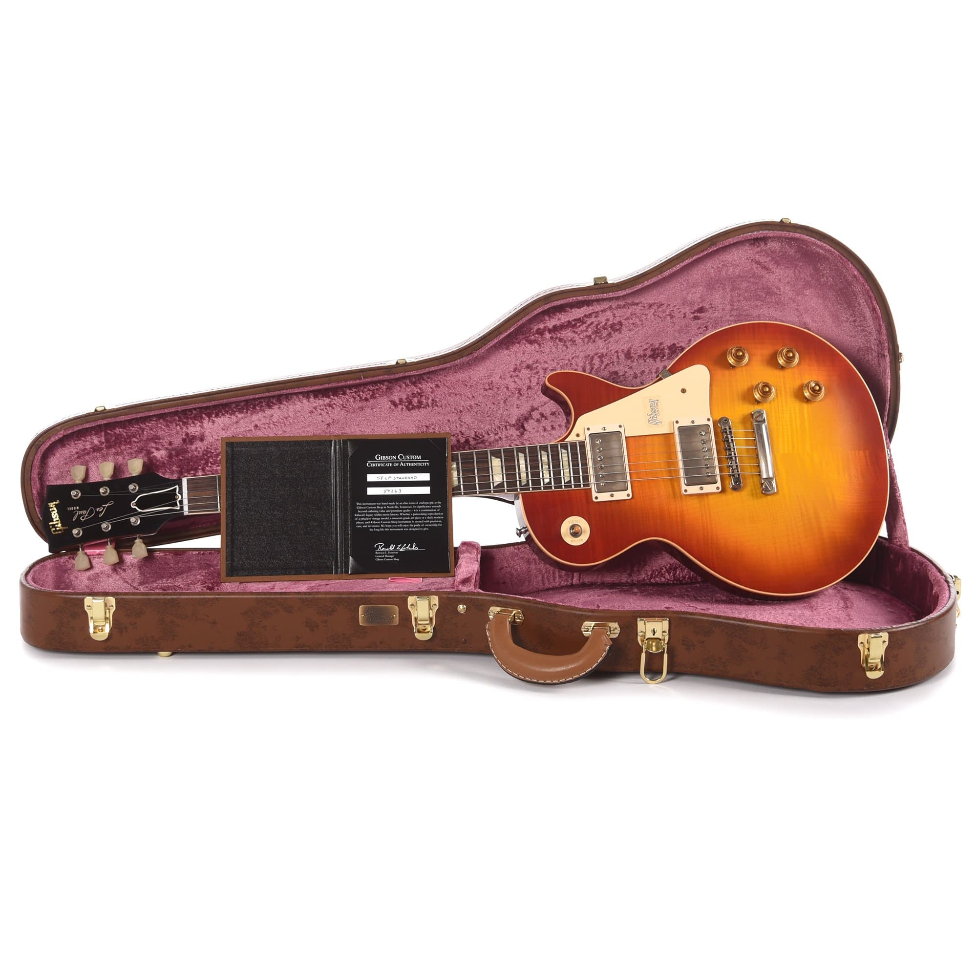 Gibson Custom Shop Les Paul 1958 Standard Reissue VOS Electric Guitar - Washed Cherry Sunburst (PRE ORDER)