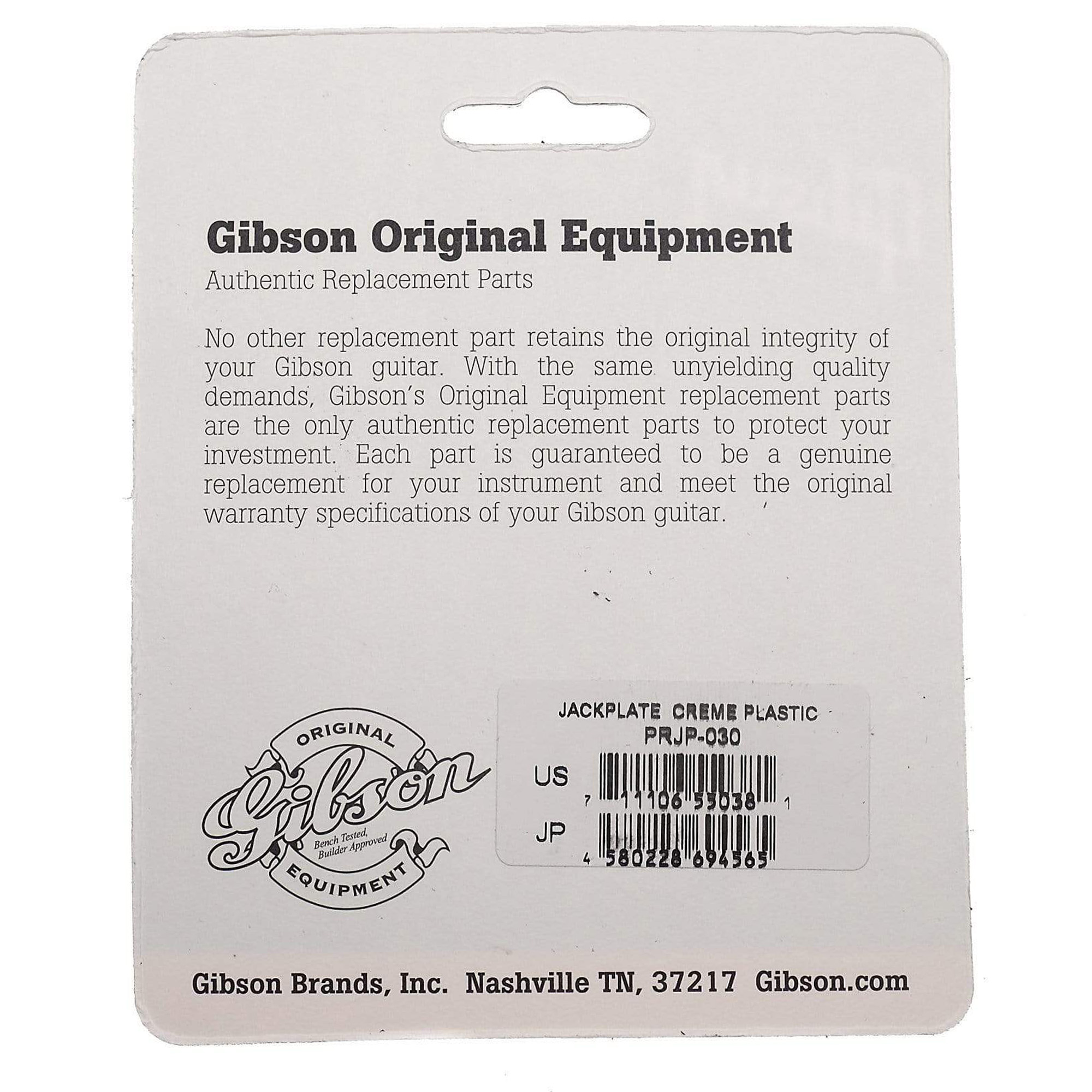 Gibson Accessories Plastic Jack Plate - Creme