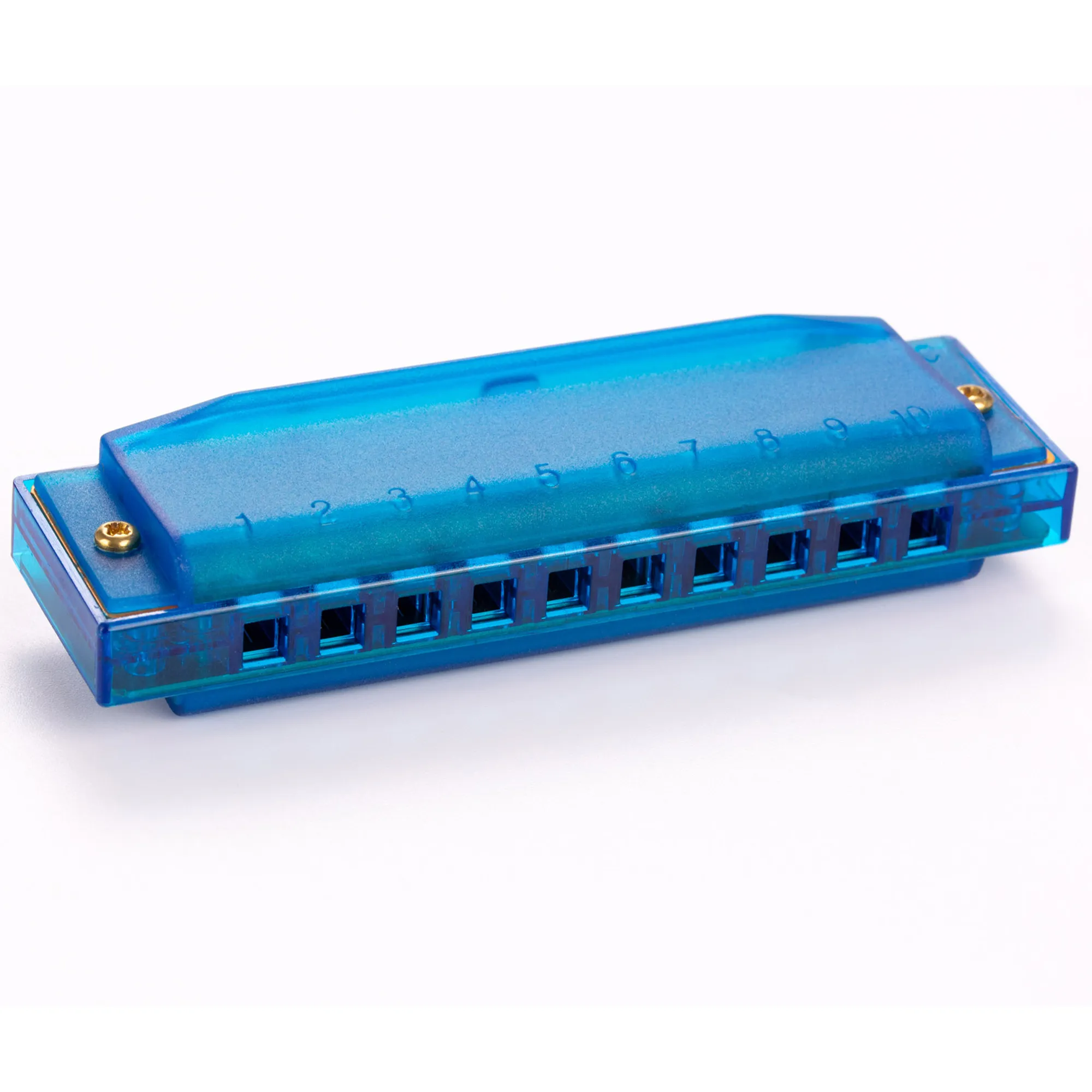 Hohner Diatonic Harmonica Translucent Harp C Beginner Series - Blue