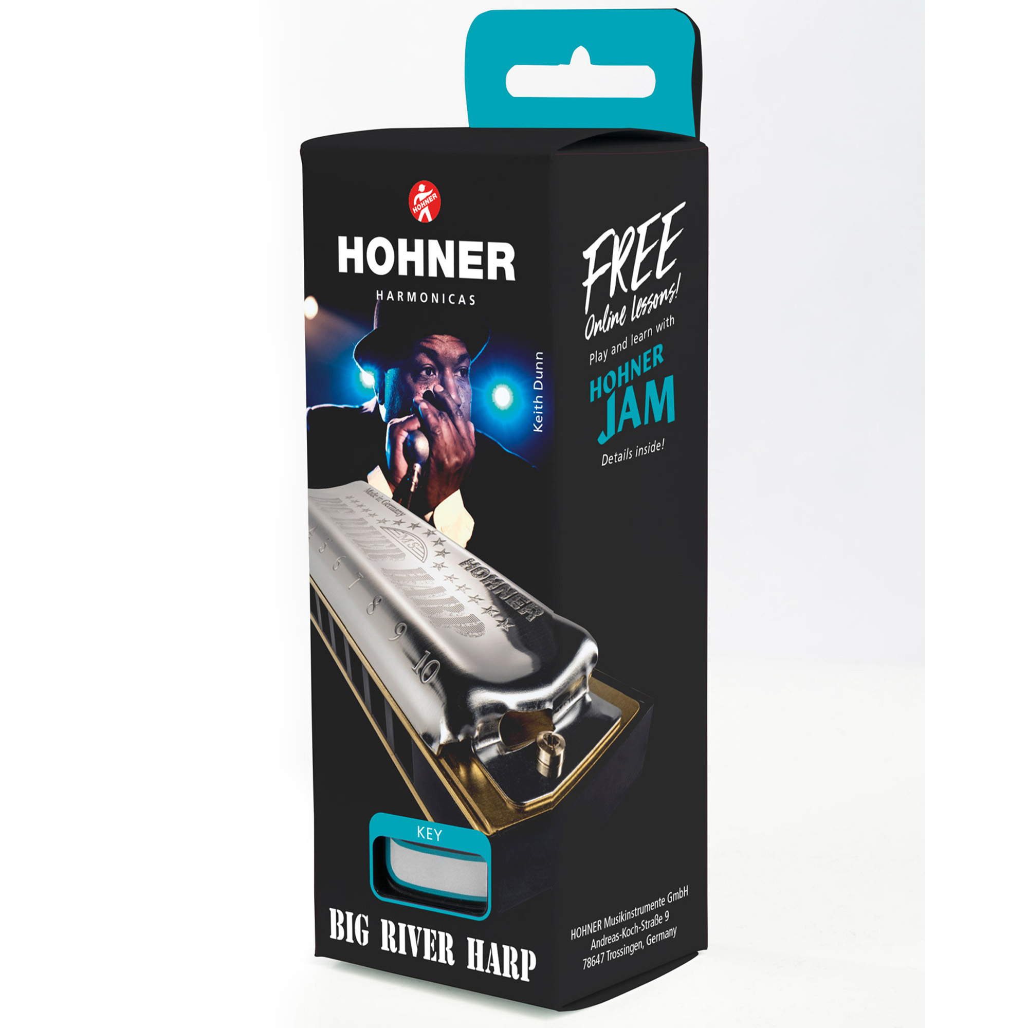 Hohner Diatonic Harmonica Blues River Harp Key of C - MS Series