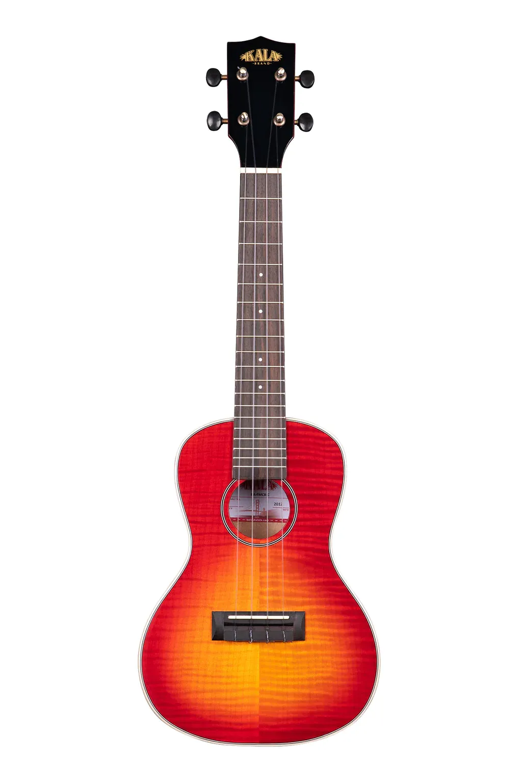 Kala Flame Maple Concert Ukulele - Cherry Burst